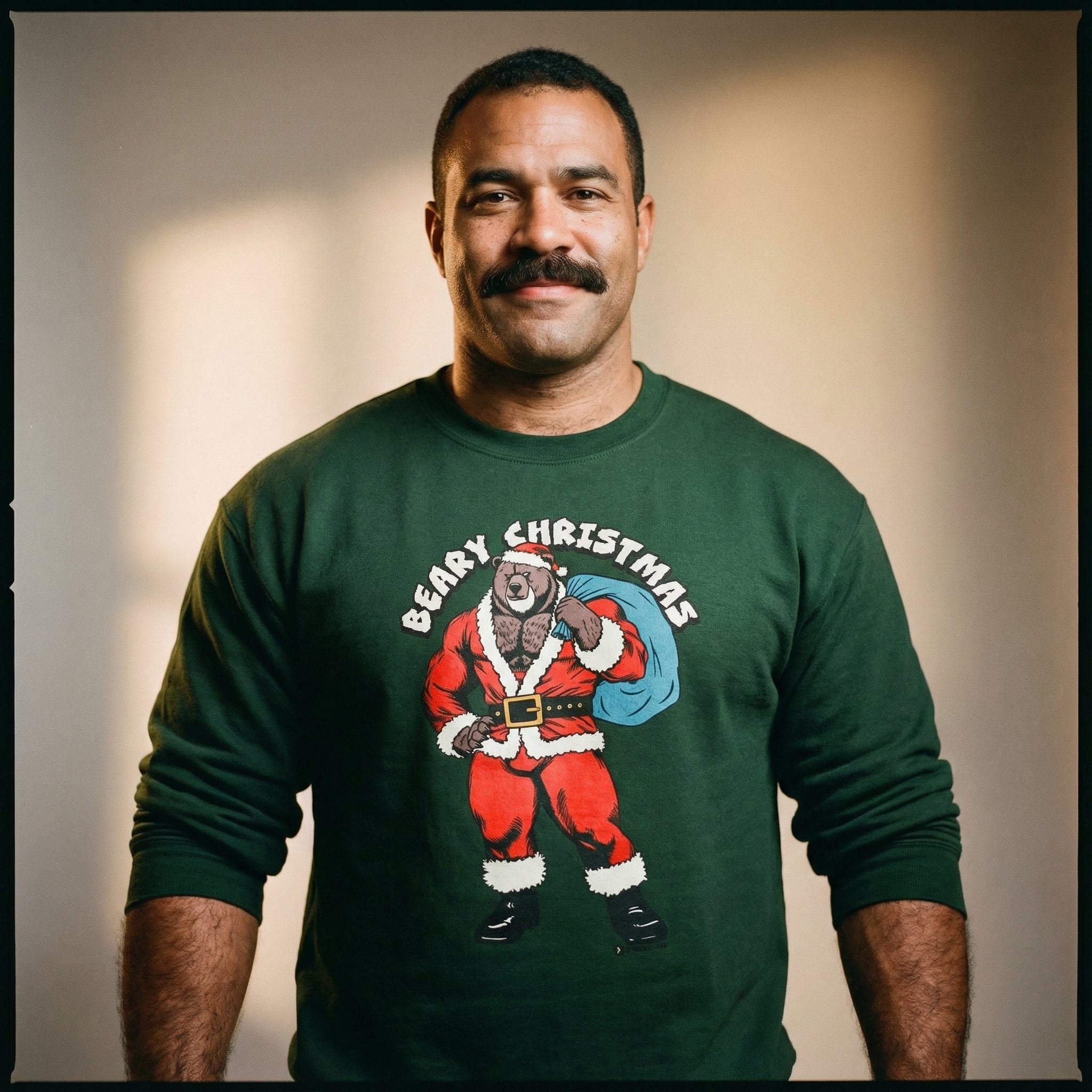 Beary Christmas Sweatshirt #color_Forest Green