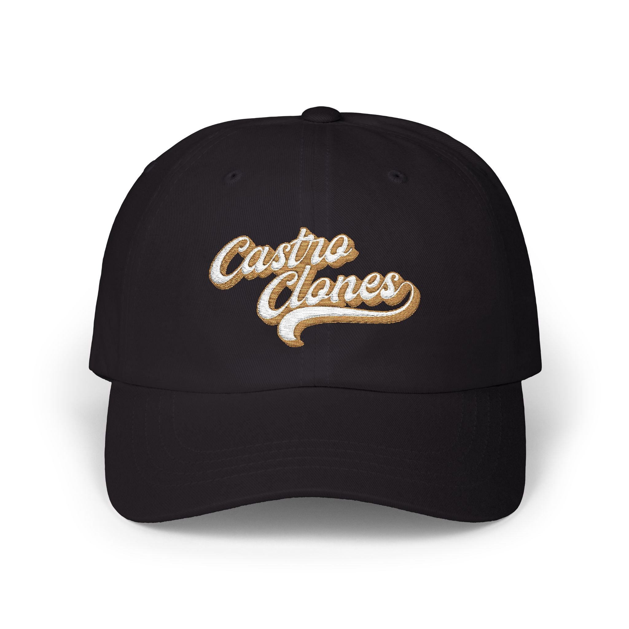 Castro Clones Embroidered Dad Cap - Printify #color_Black