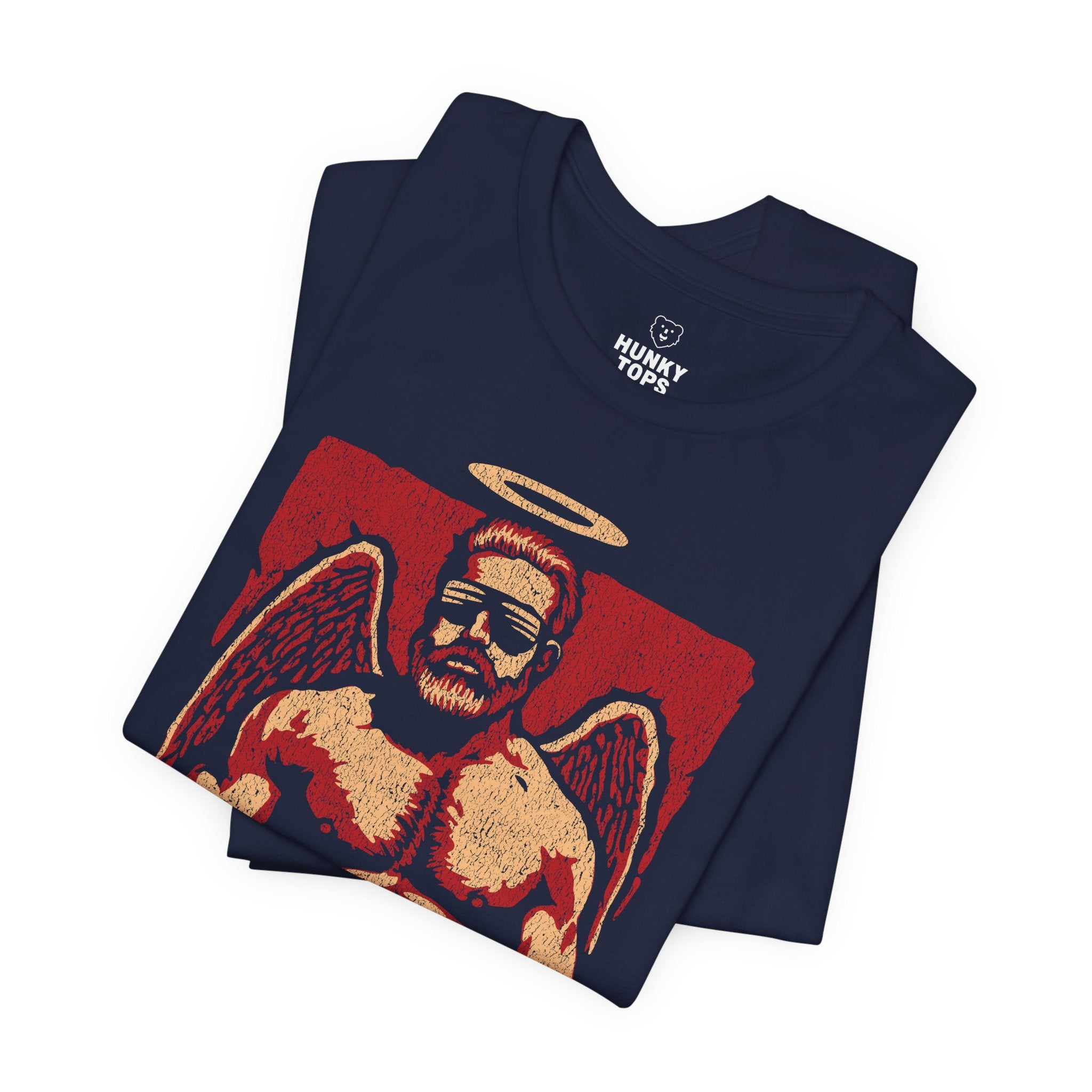 Daddy Angel T-Shirt - Hunky Tops #color_Navy