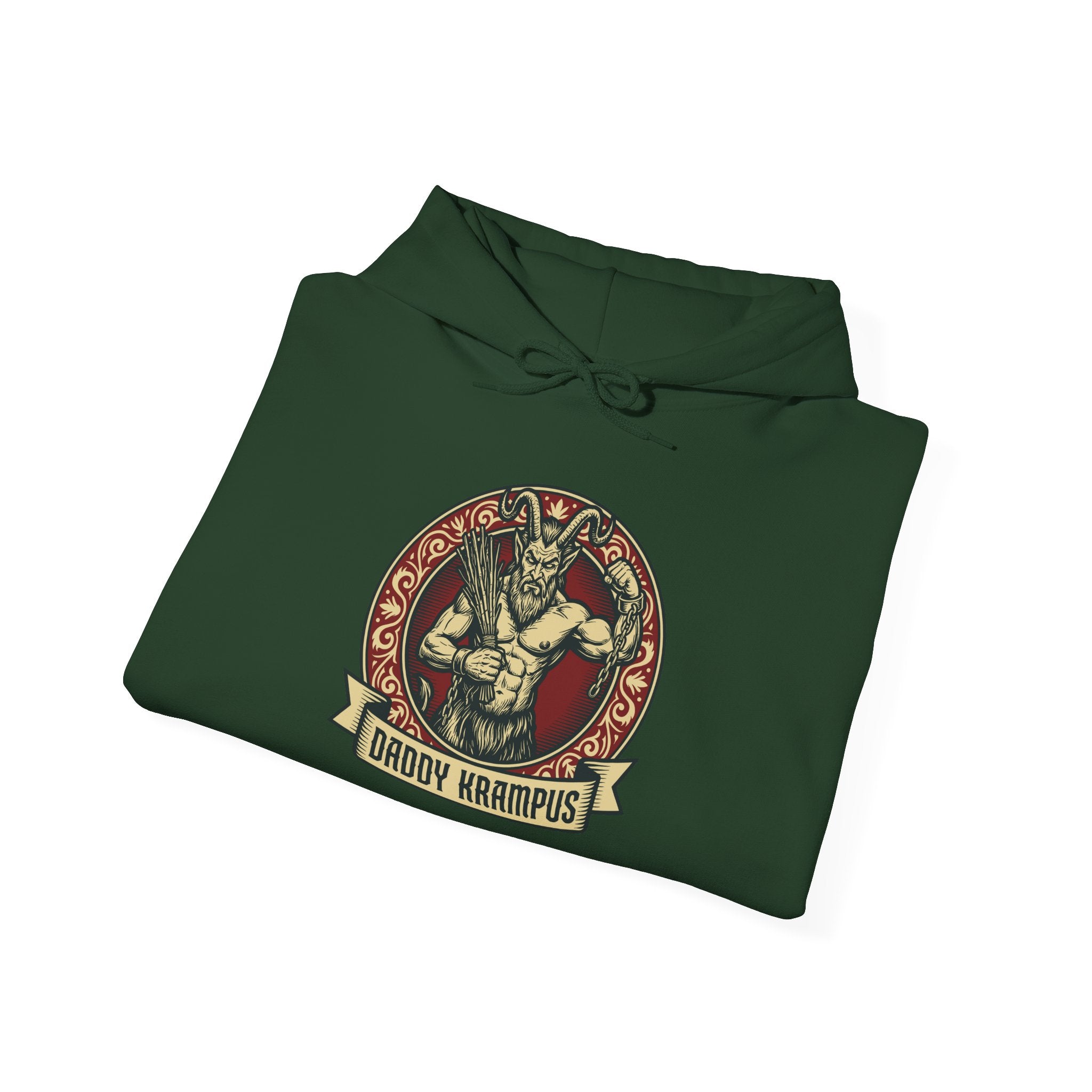 Daddy Krampus Hoodie - Hunky Tops #color_Forest Green