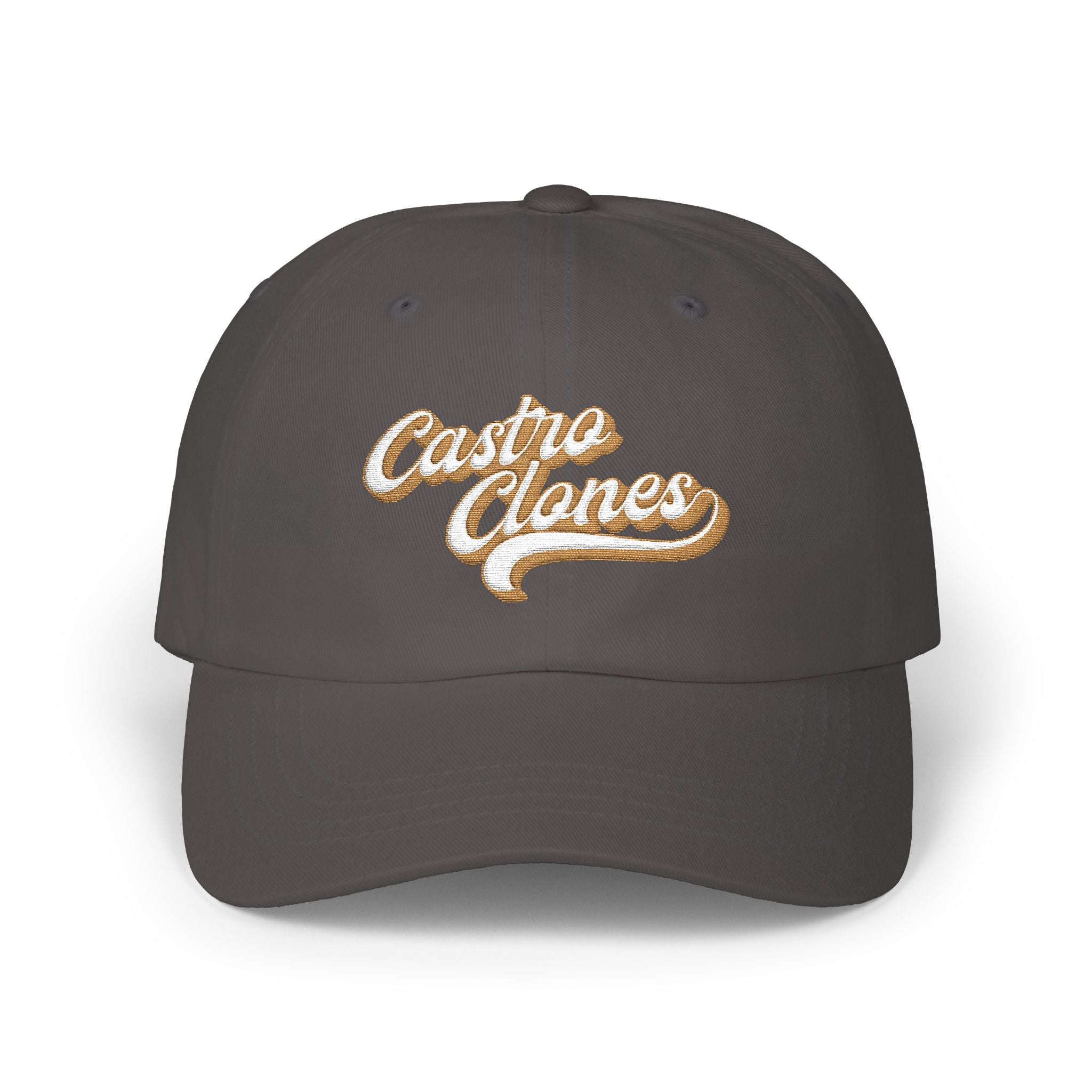 Castro Clones Embroidered Dad Cap - Printify #color_Dark Grey