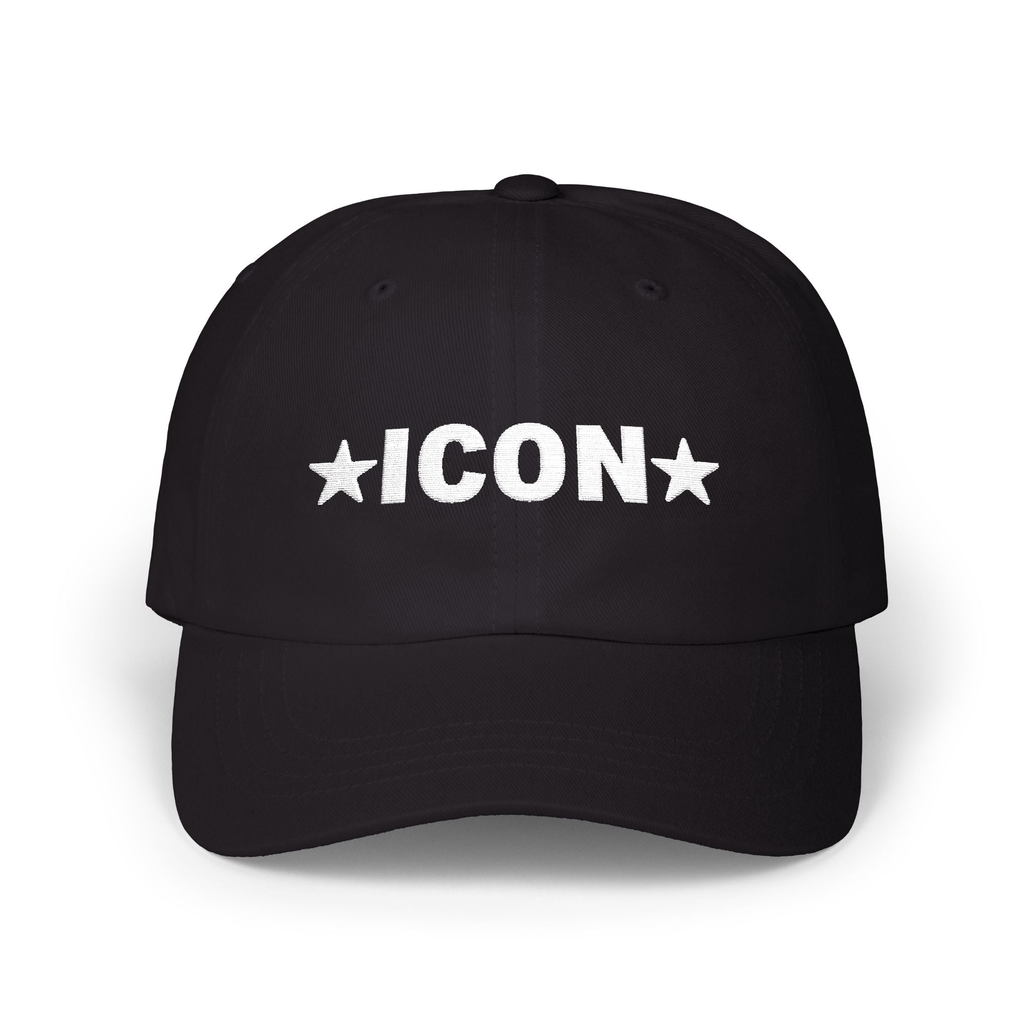 ICON Embroidered Dad Cap - Hunky Tops #color_Black