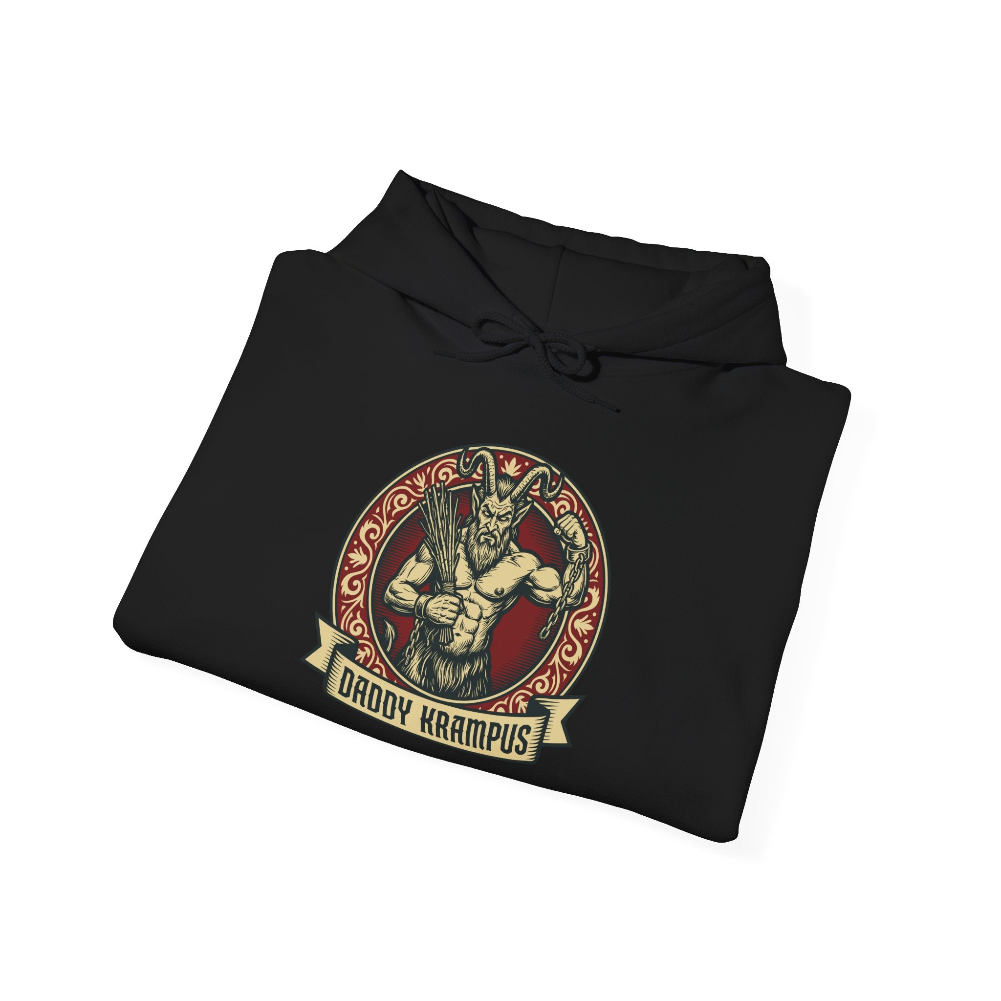 Daddy Krampus Hoodie - Hunky Tops #color_Black