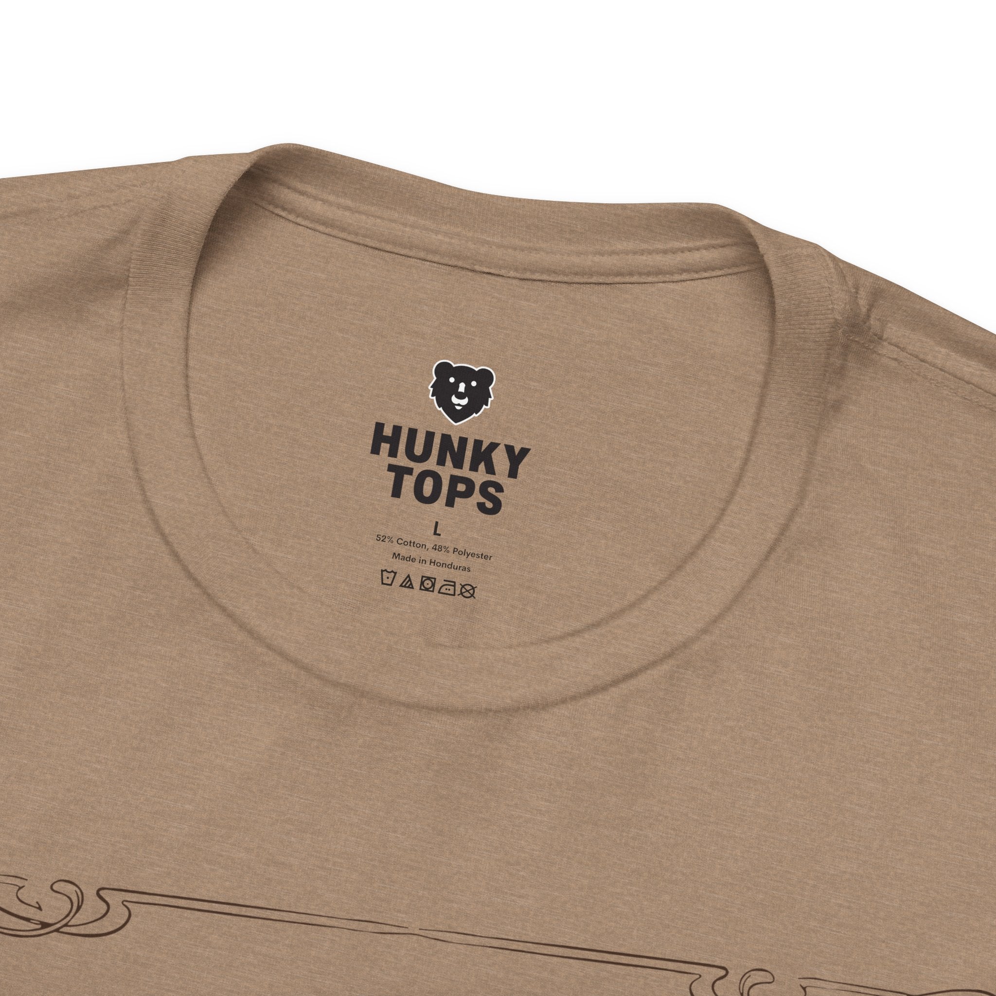 Rubbing Mushrooms T-Shirt - Hunky Tops #color_Heather Tan