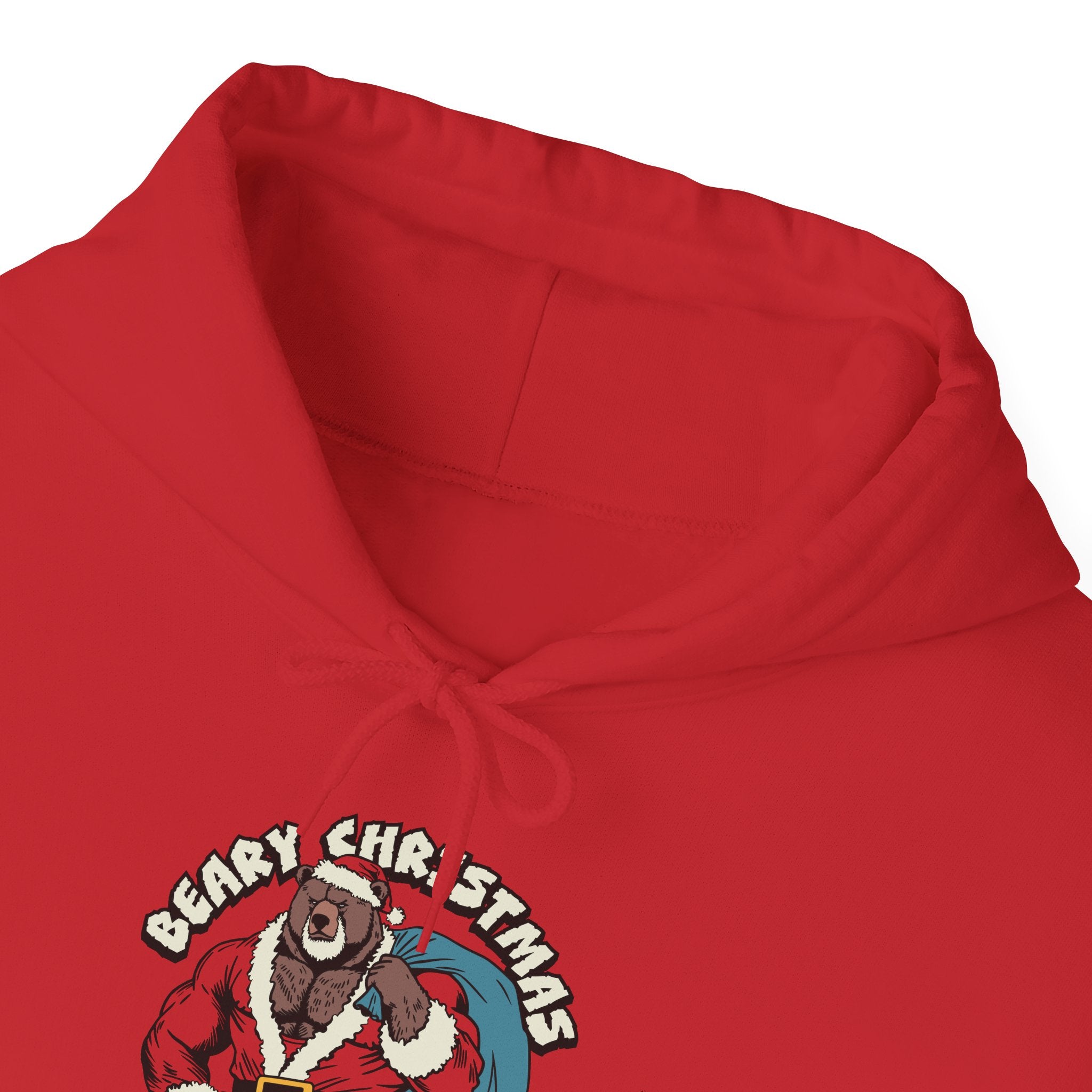 BEARY CHRISTMAS HOODIE - Hunky Tops #color_Red