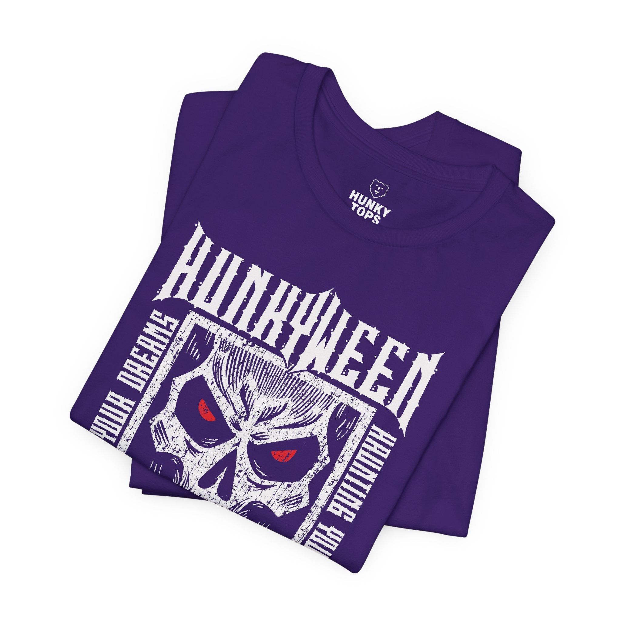 Hunkyween Gay Halloween T-Shirt - Hunky Tops #color_Team Purple