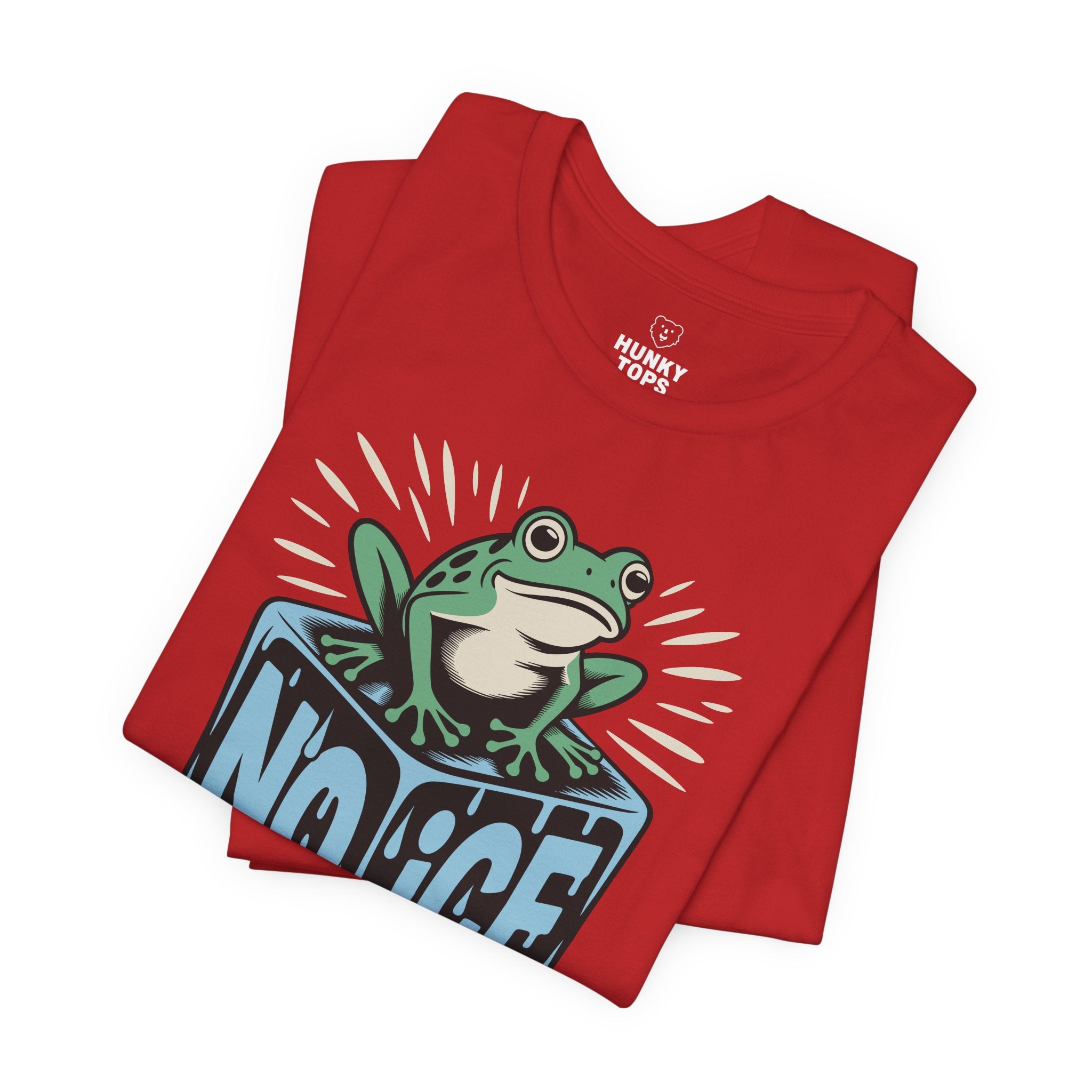 No ICE Frog T-Shirt - Hunky Tops #color_Red