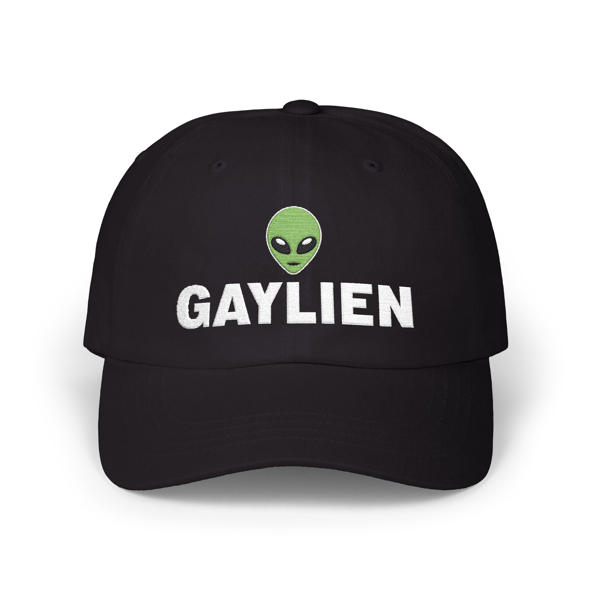 Gaylien Embroidered Dad Cap - Hunky Tops #color_Black