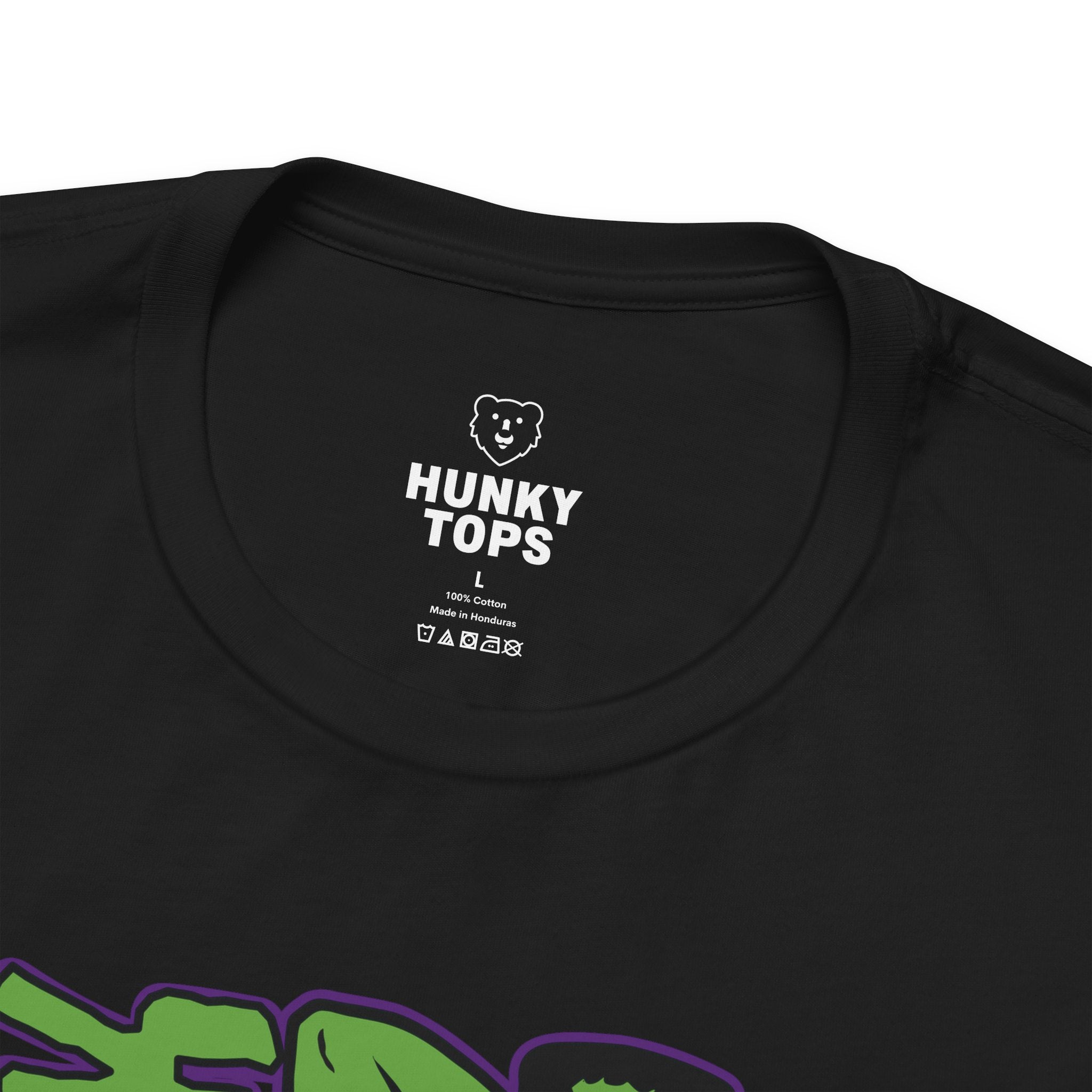 Frankenhunk Gay Halloween T-Shirt - Hunky Tops #color_Black