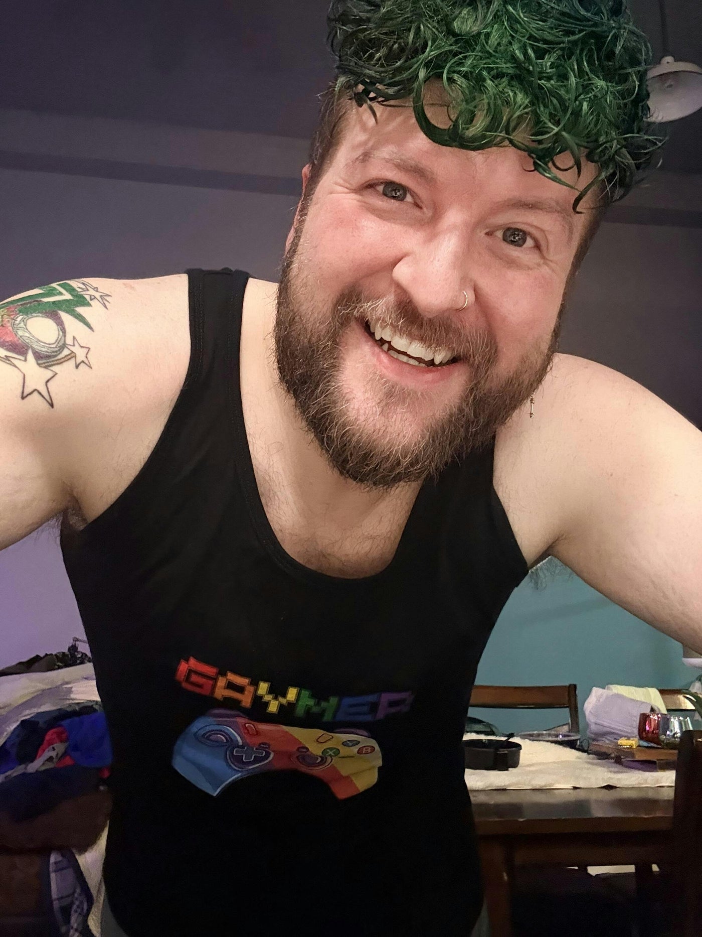 justnart wearing the GAYMER Tank Top