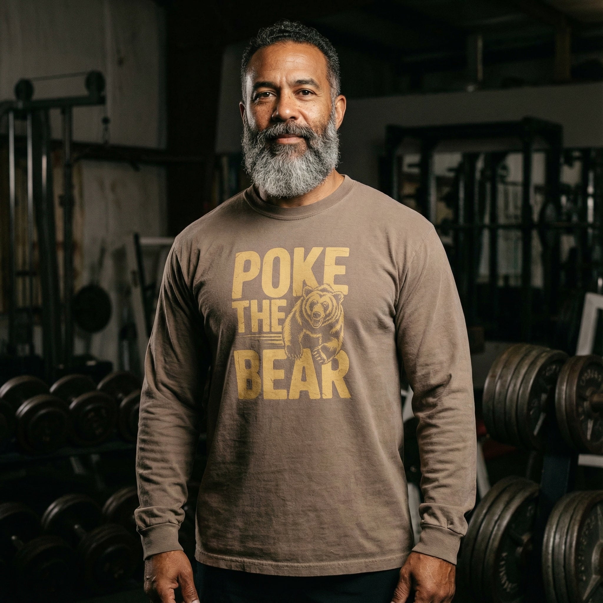 Poke the Bear Long-Sleeve T-Shirt #color_Espresso