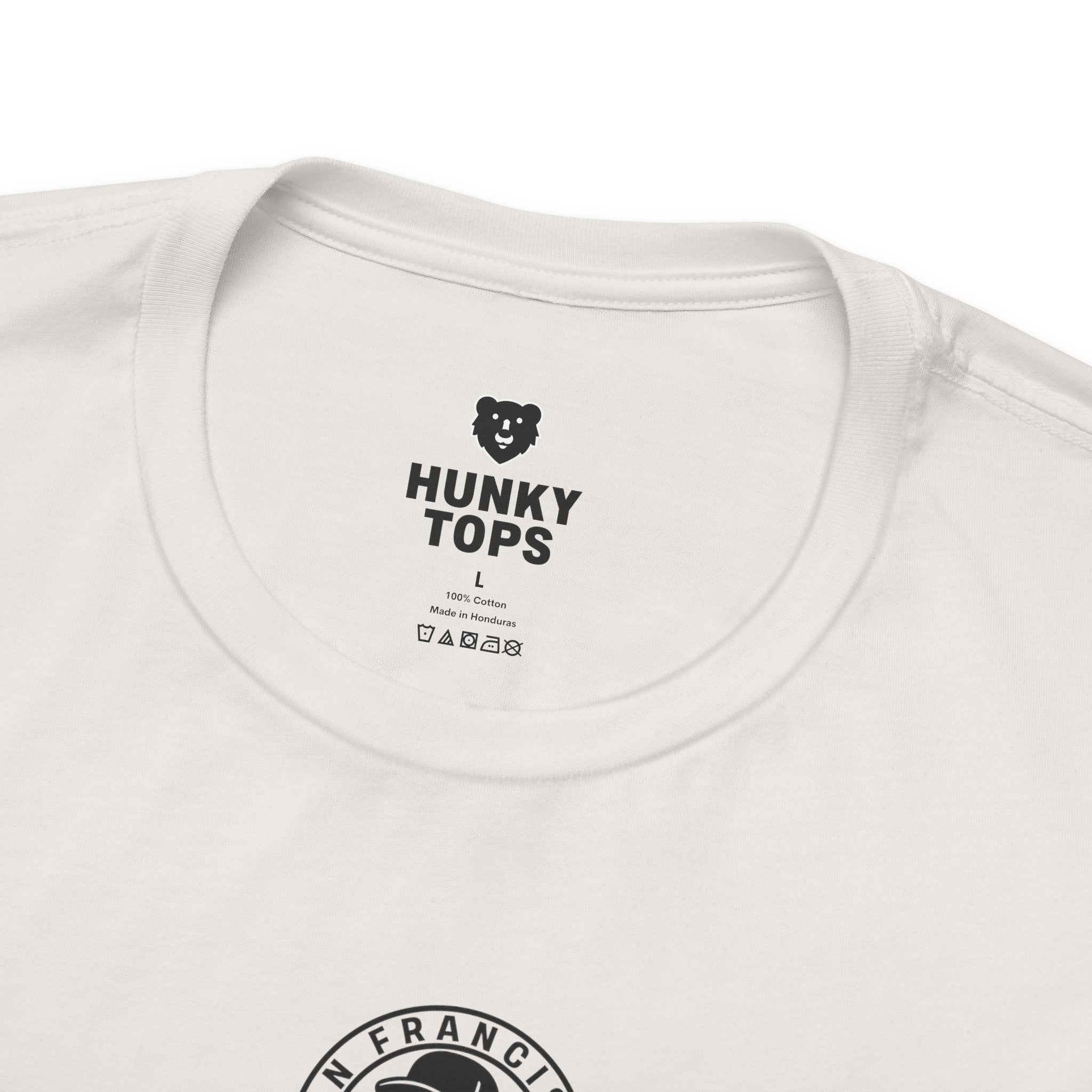 Castro Clones Gay T-Shirt - Hunky Tops #color_Vintage White