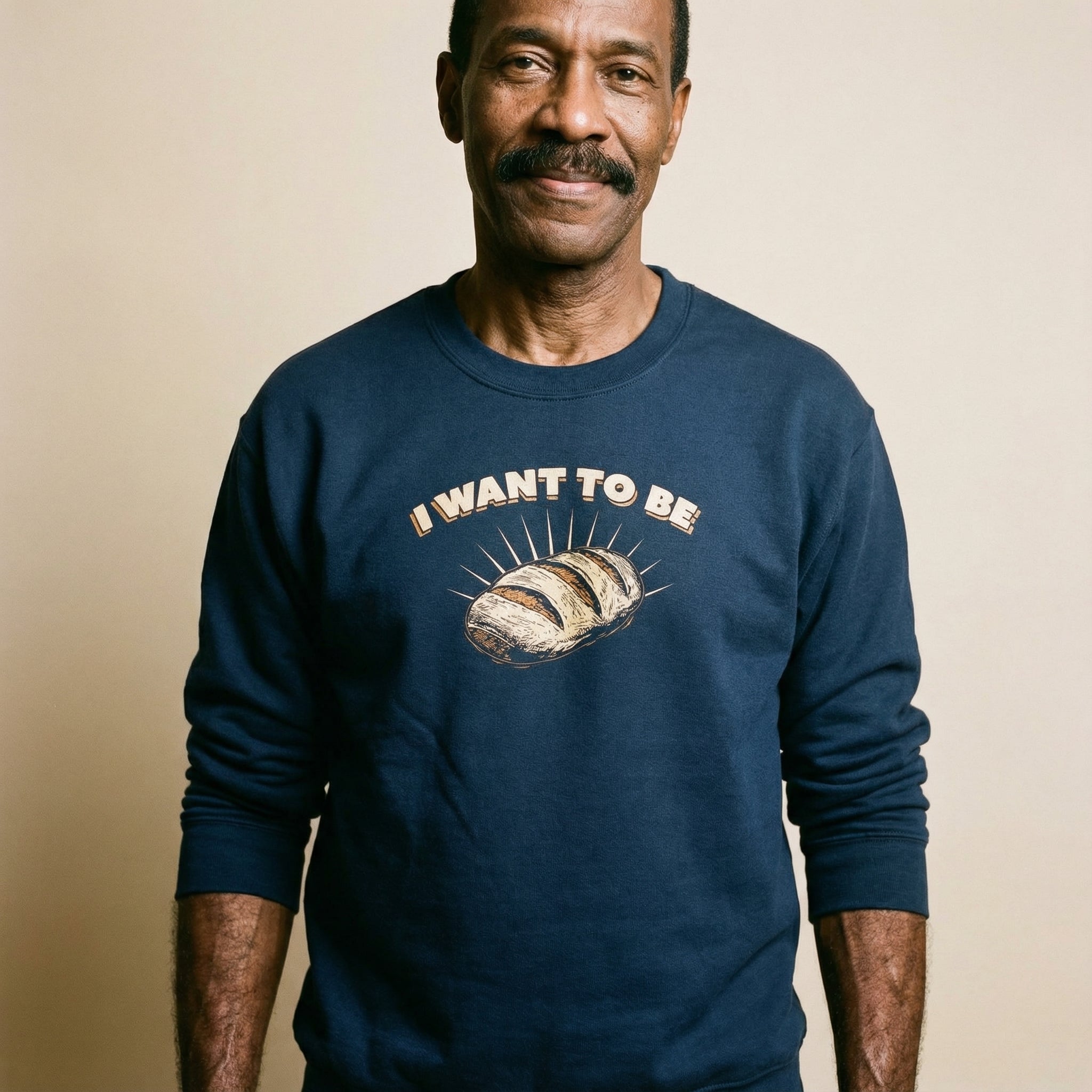 I WANT TO BE BREAD Sweatshirt #color_Navy