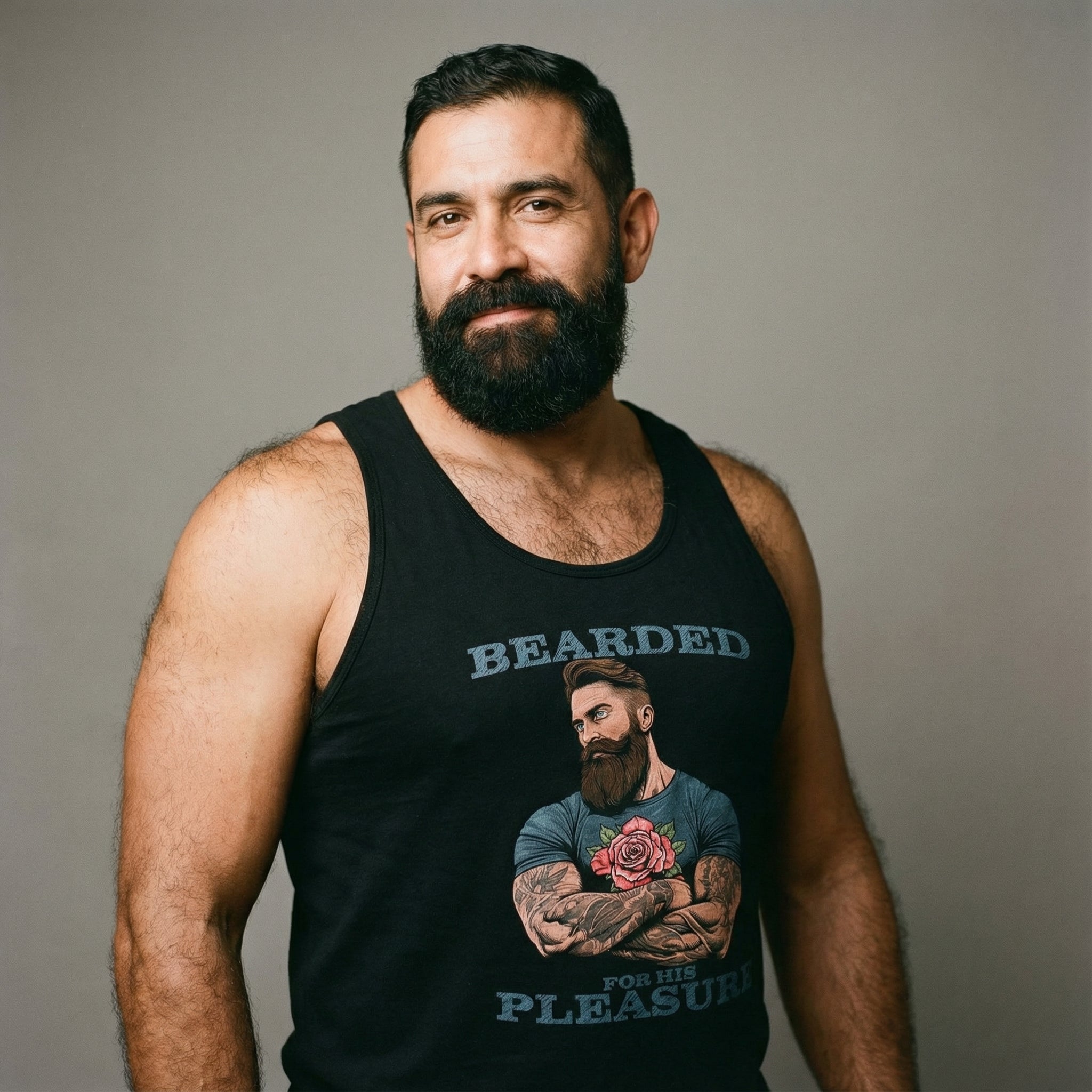 Bearded for His Pleasure Tank Top #color_Black