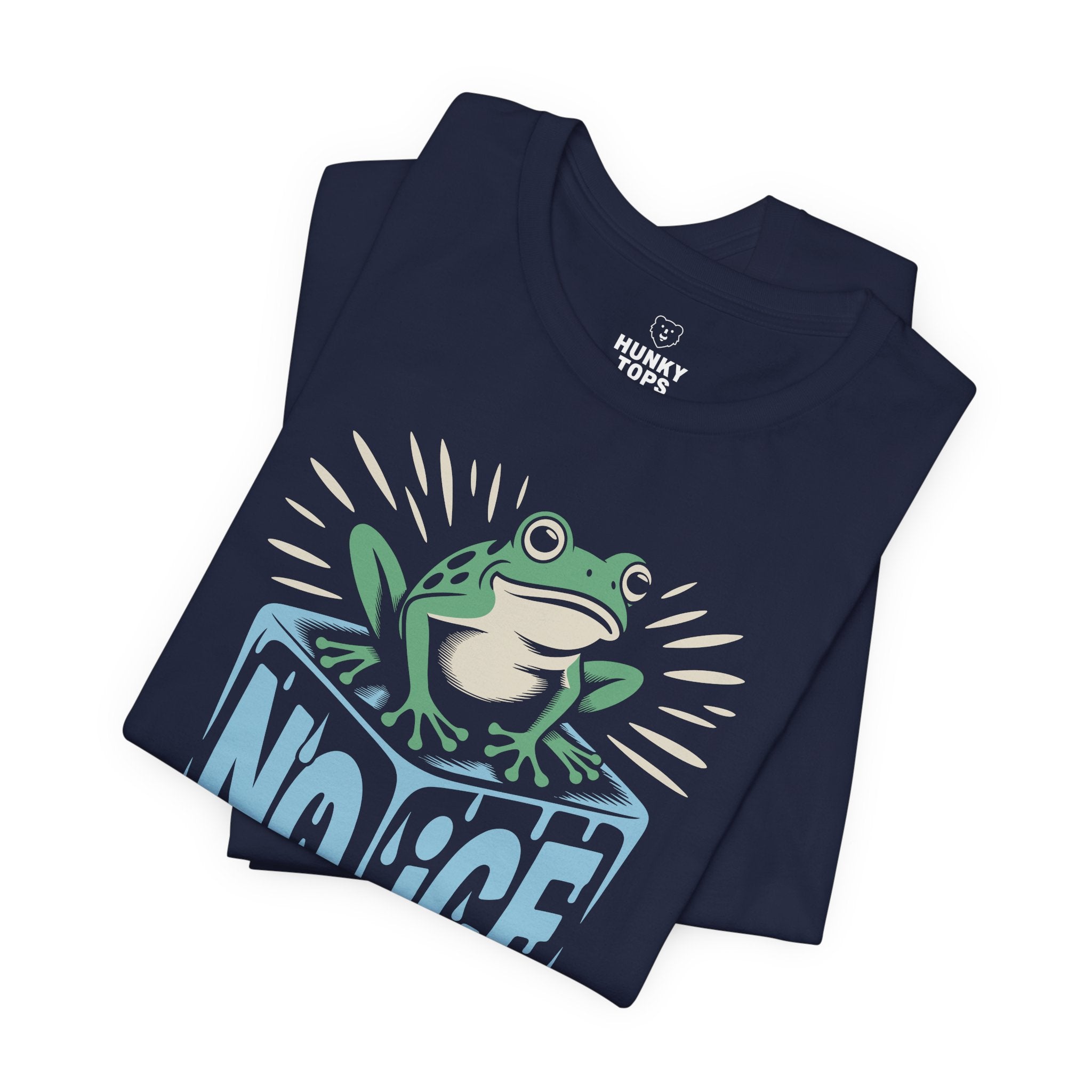 No ICE Frog T-Shirt - Hunky Tops #color_Navy