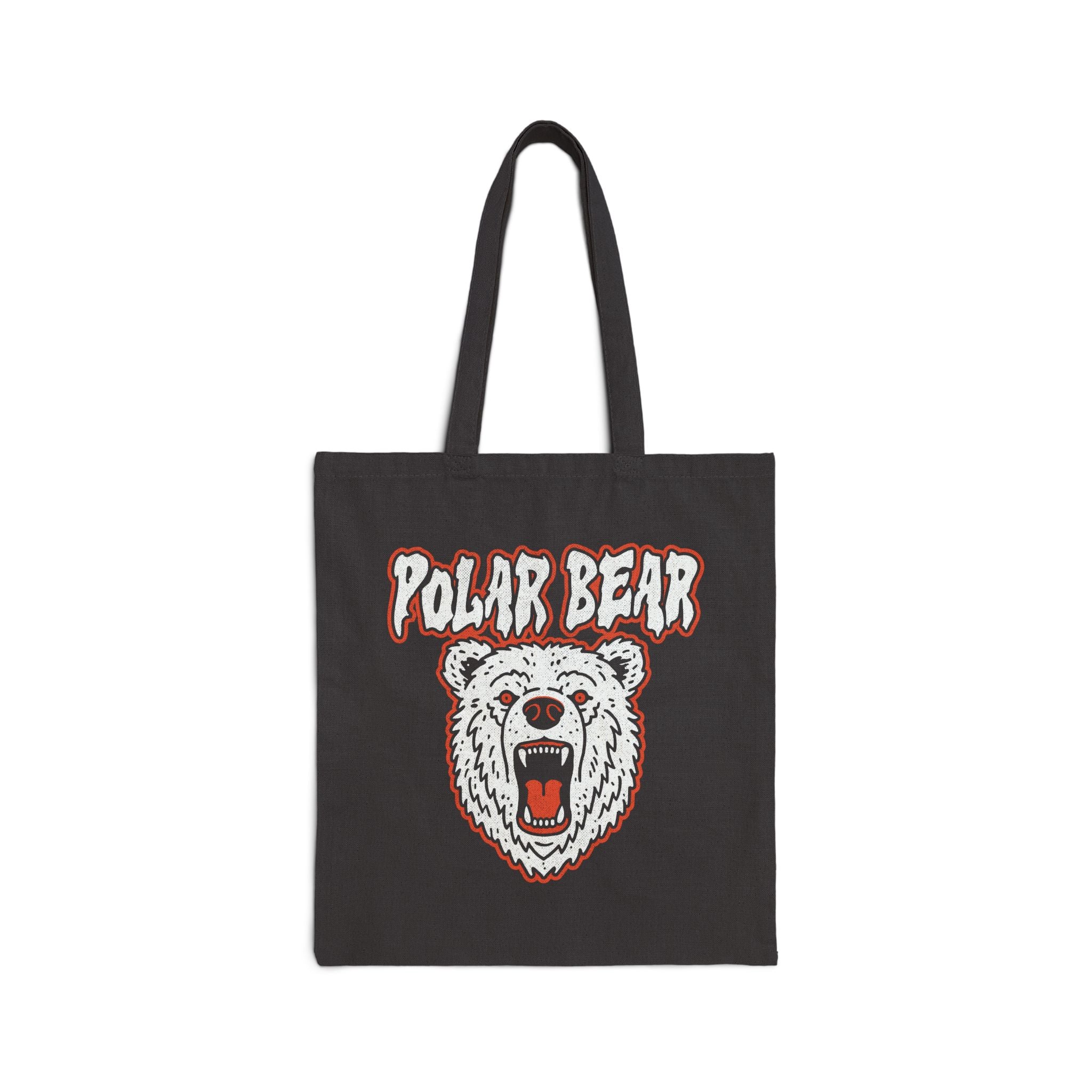Polar Bear Canvas Tote Bag - Hunky Tops #color_Black