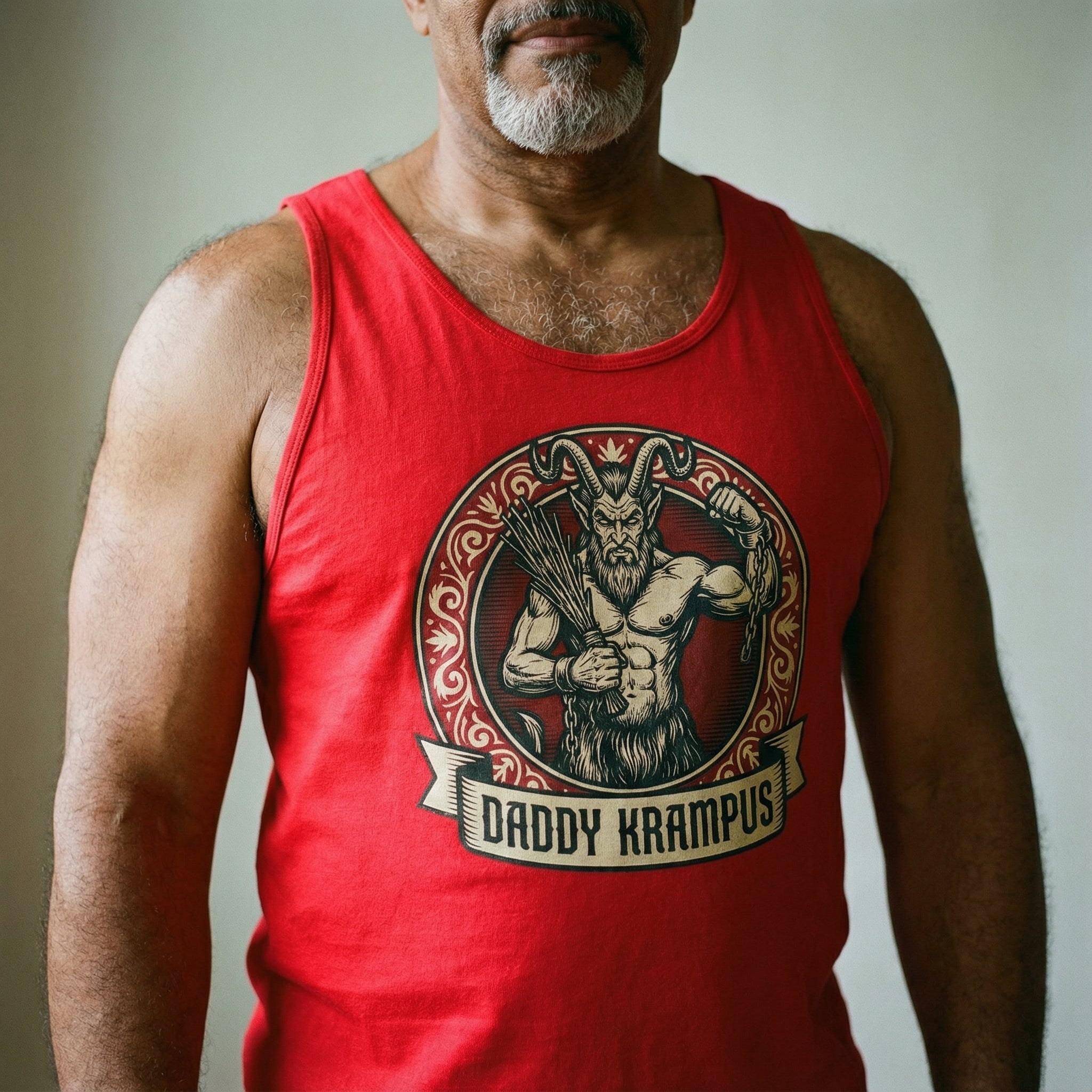 Daddy Krampus Tank Top #color_Red