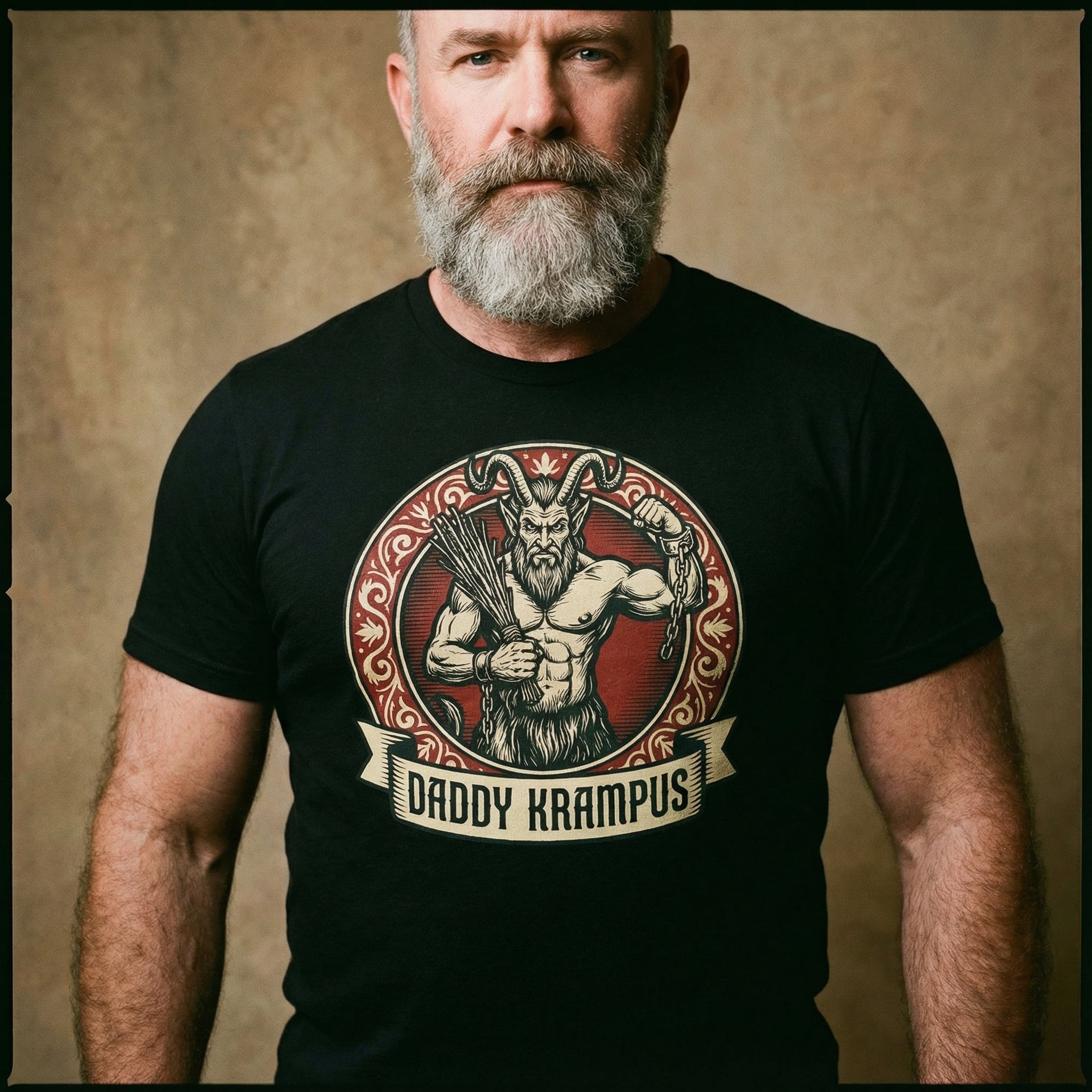 Daddy Krampus T-Shirt #color_Black