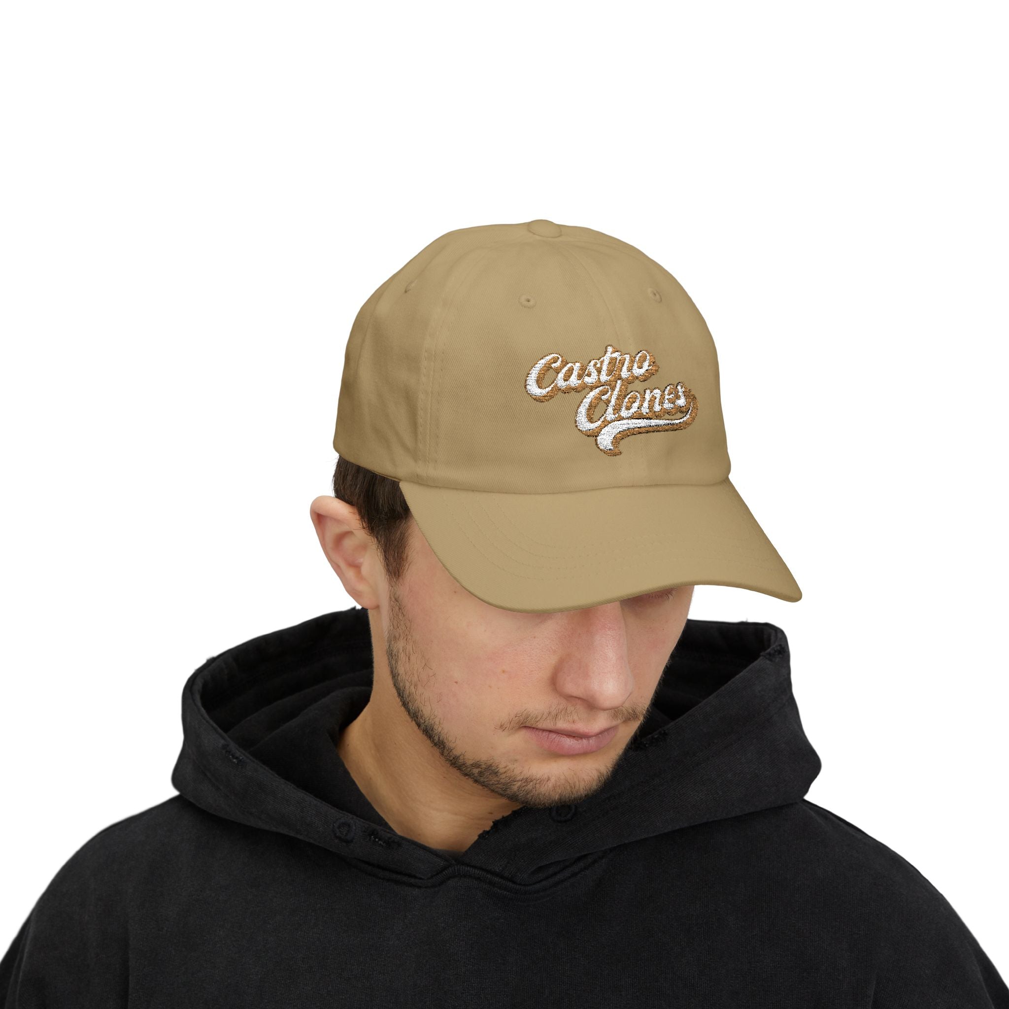Castro Clones Embroidered Dad Cap - Printify #color_Khaki