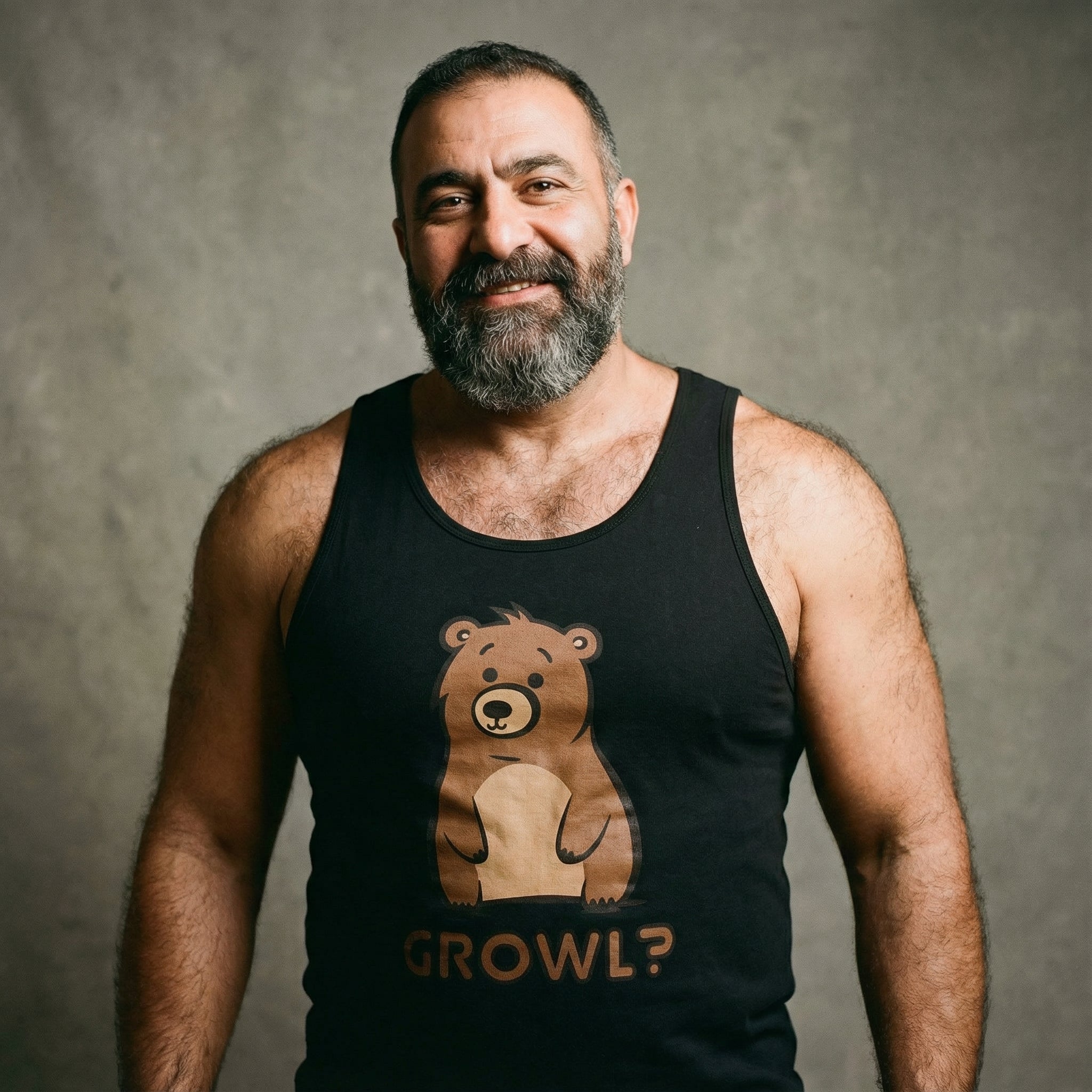 Growl Bear Tank Top #color_Black