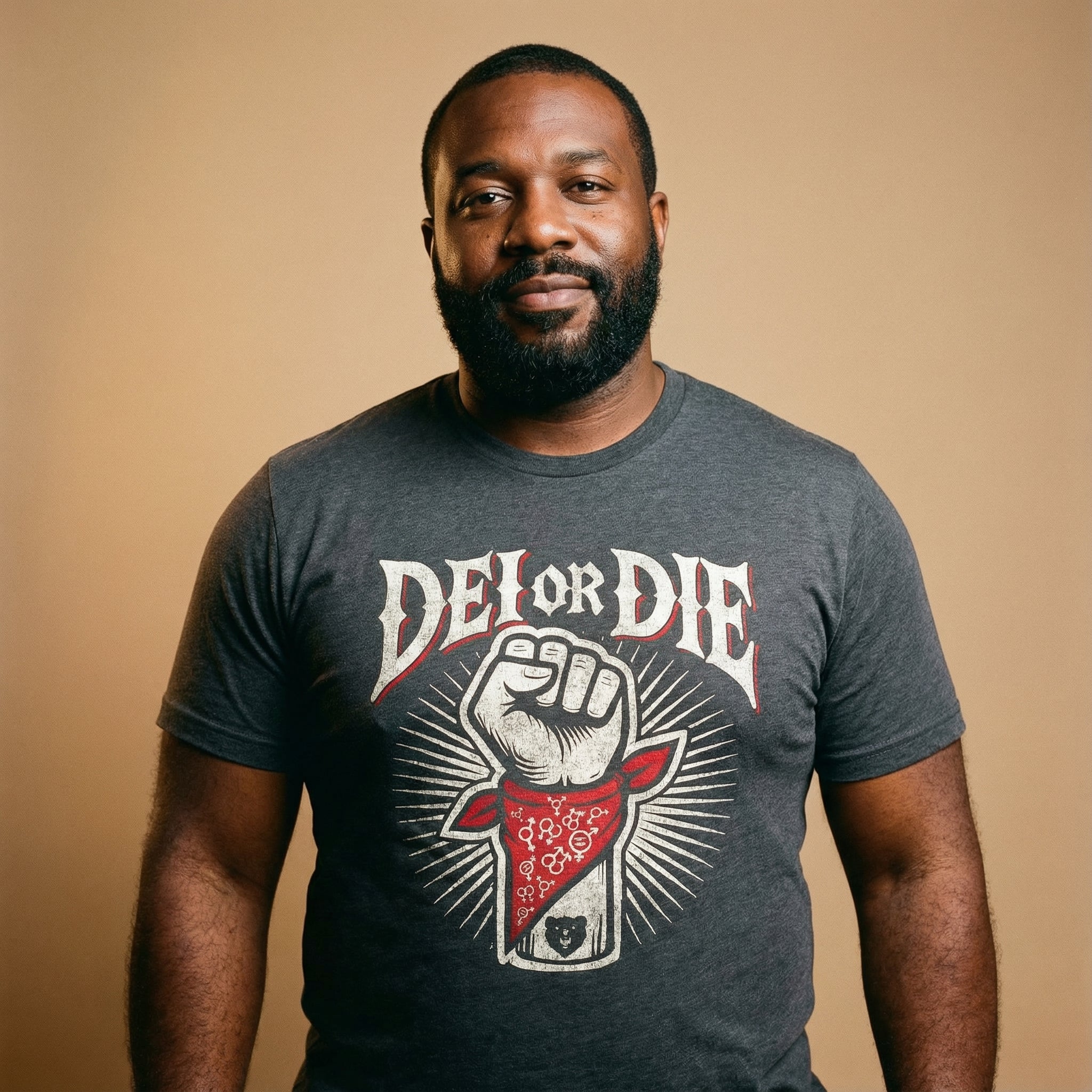DEI OR DIE T-Shirt #color_Dark Grey Heather