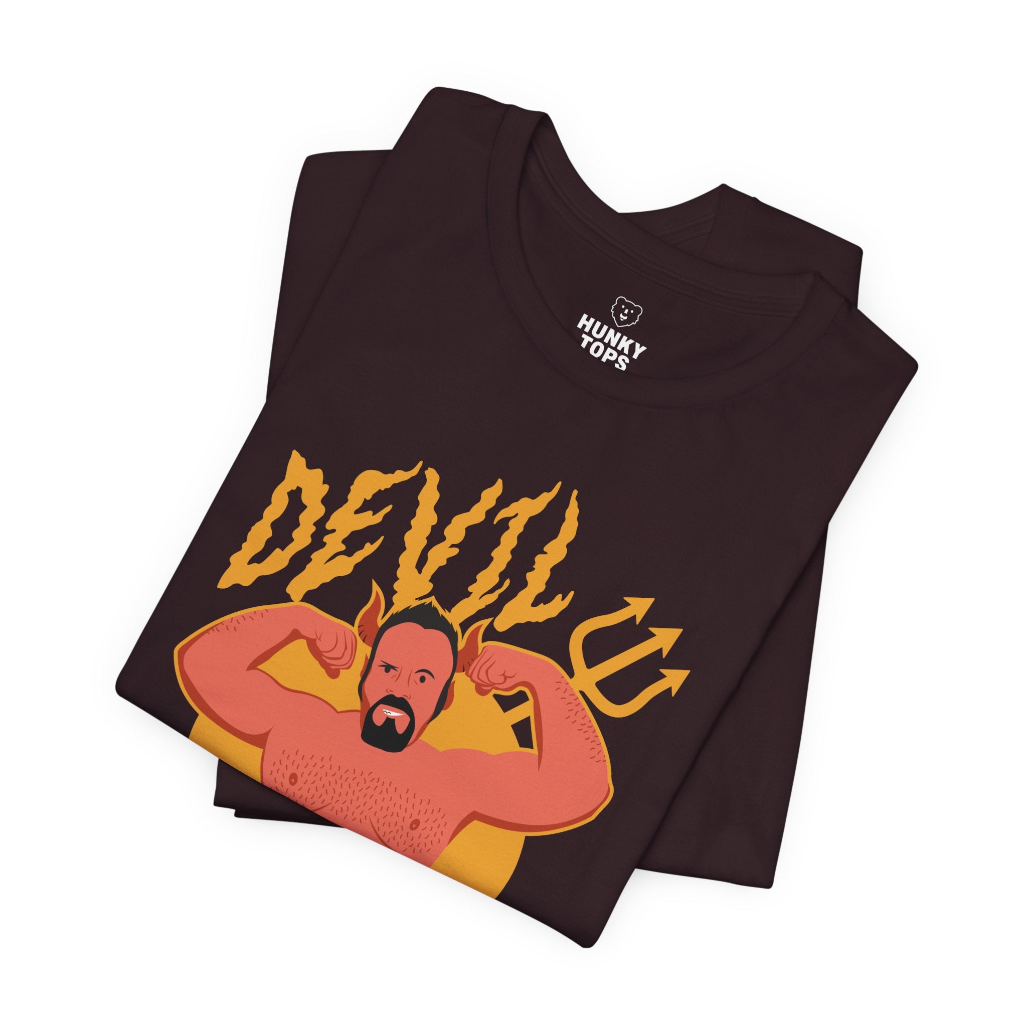 Devil Daddy T-Shirt - Hunky Tops #color_Oxblood Black