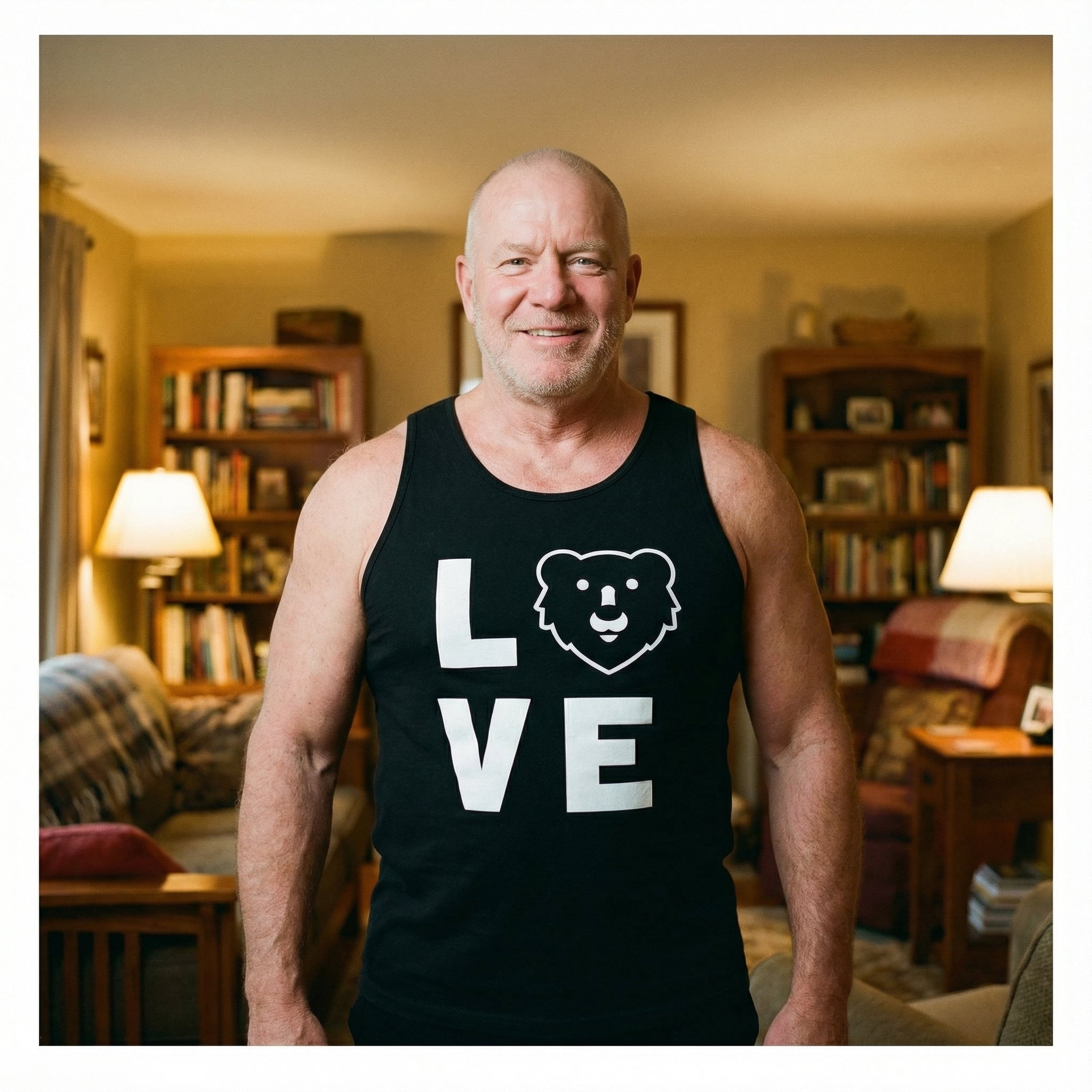 Love Hunky Tops Logo Tank Top #color_Black