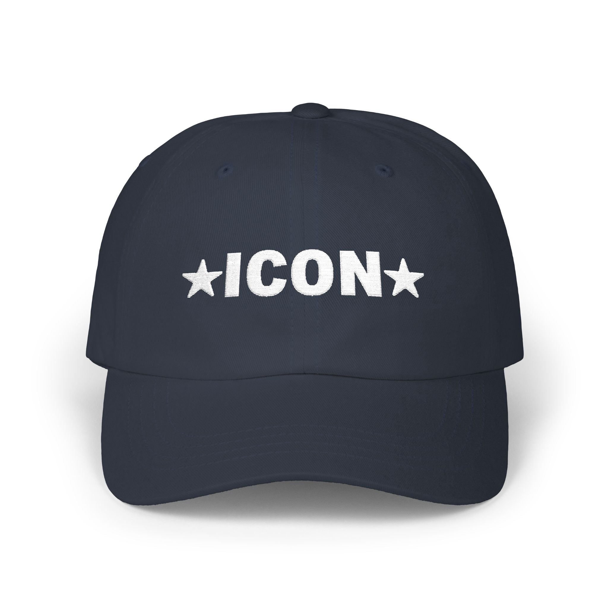 ICON Embroidered Dad Cap - Hunky Tops #color_Navy