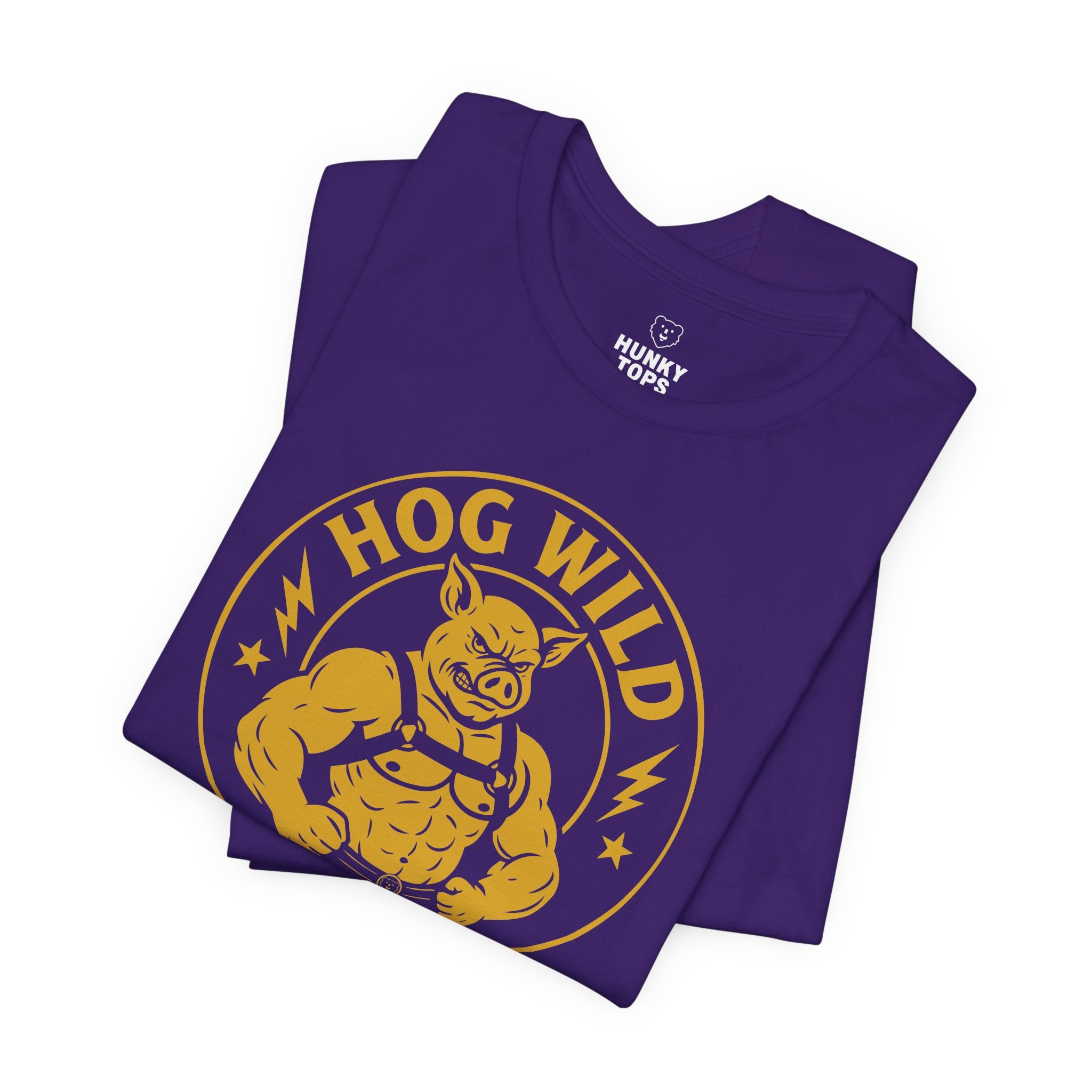 Hog Wild T-Shirt - Hunky Tops #color_Team Purple