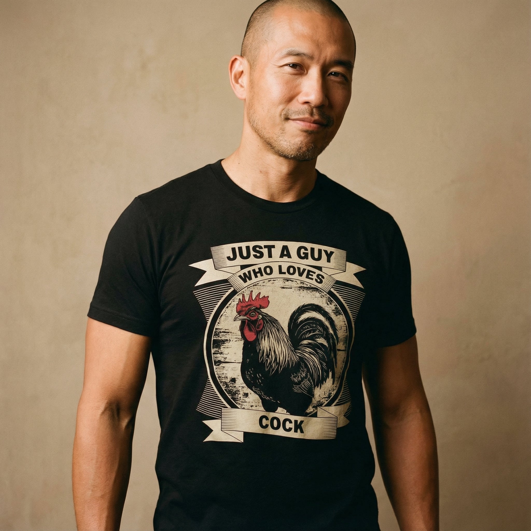 Just a Guy Who Loves Cock T-Shirt #color_Black