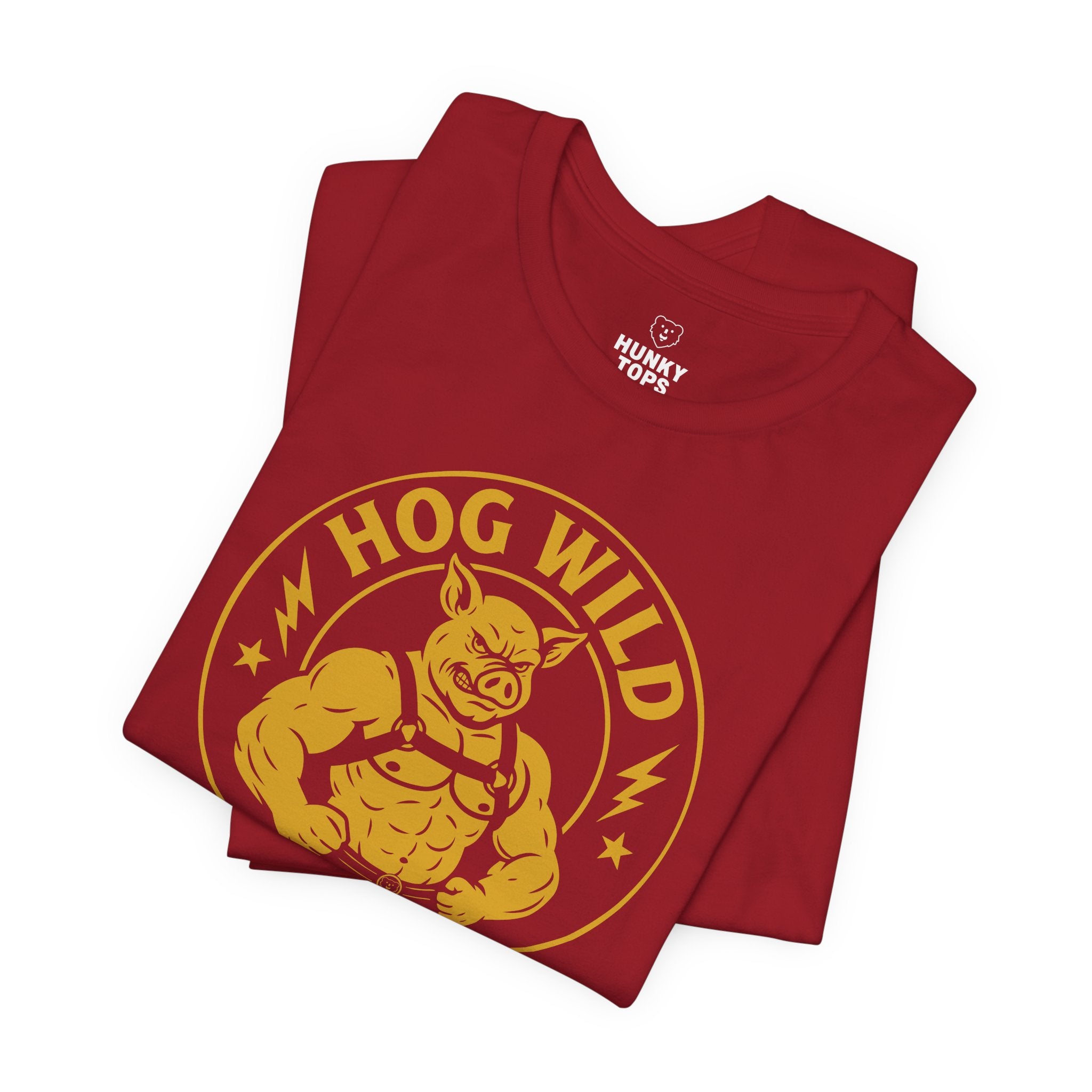 Hog Wild T-Shirt - Hunky Tops #color_Canvas Red