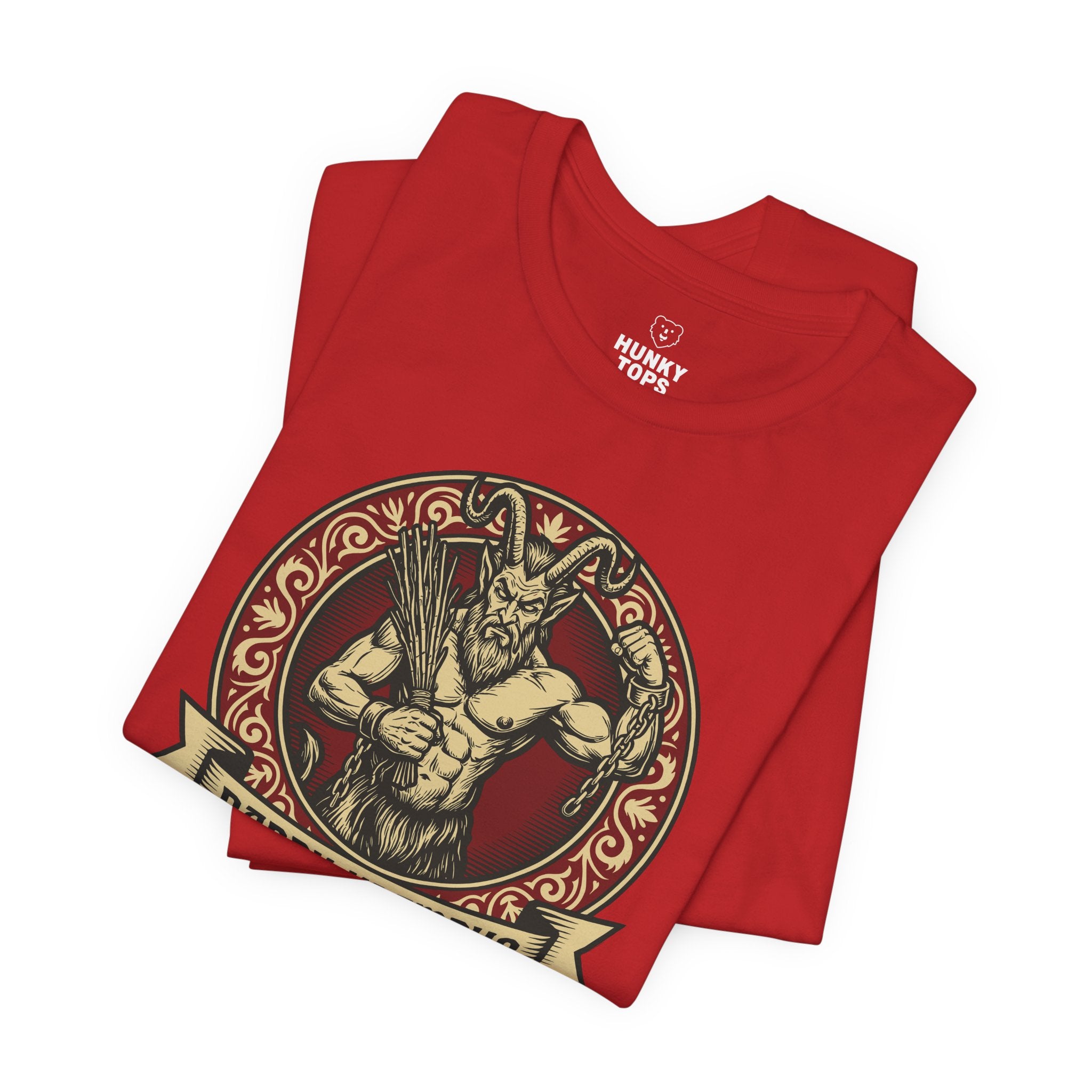 Daddy Krampus T-Shirt - Hunky Tops #color_Red