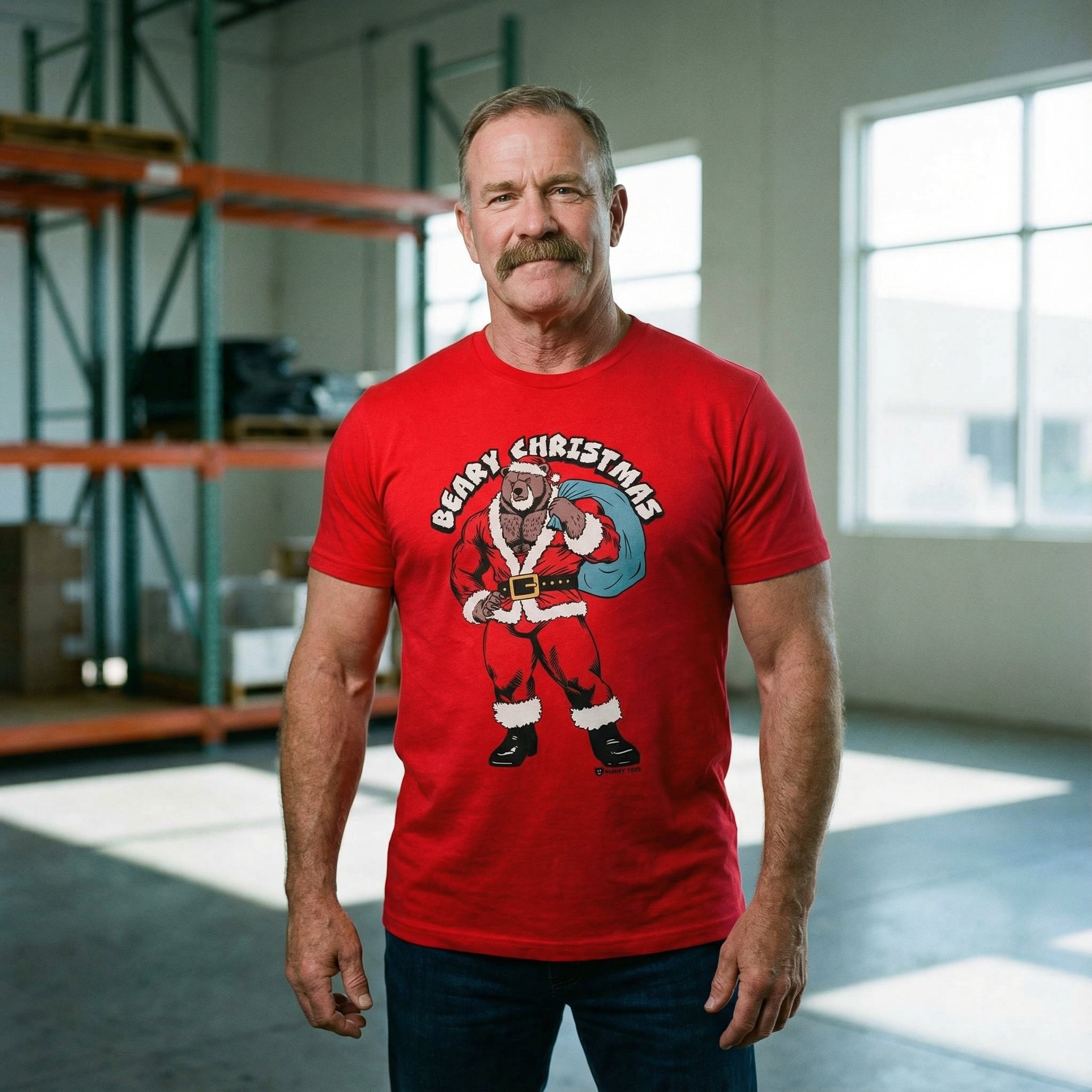 Beary Christmas Gay Bear Holiday T-Shirt #color_Red