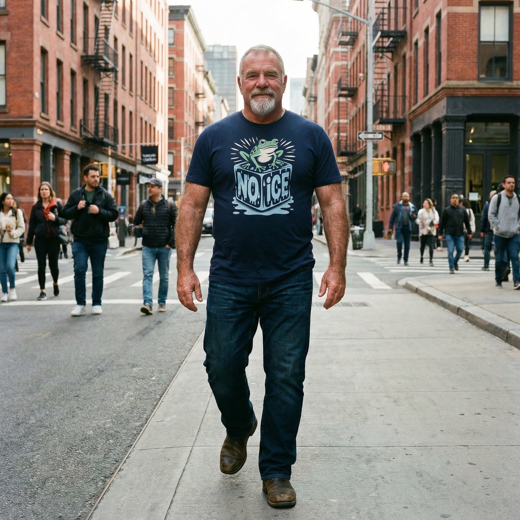 No ICE Frog T-Shirt #color_Navy