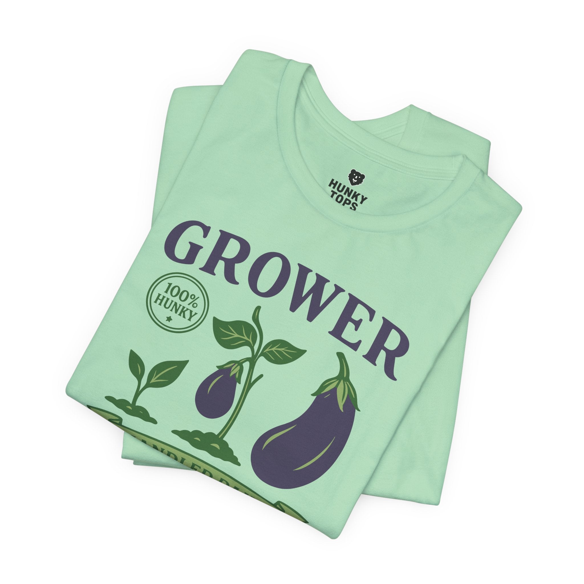 Grower Vintage Eggplant T-Shirt - Hunky Tops #color_Mint