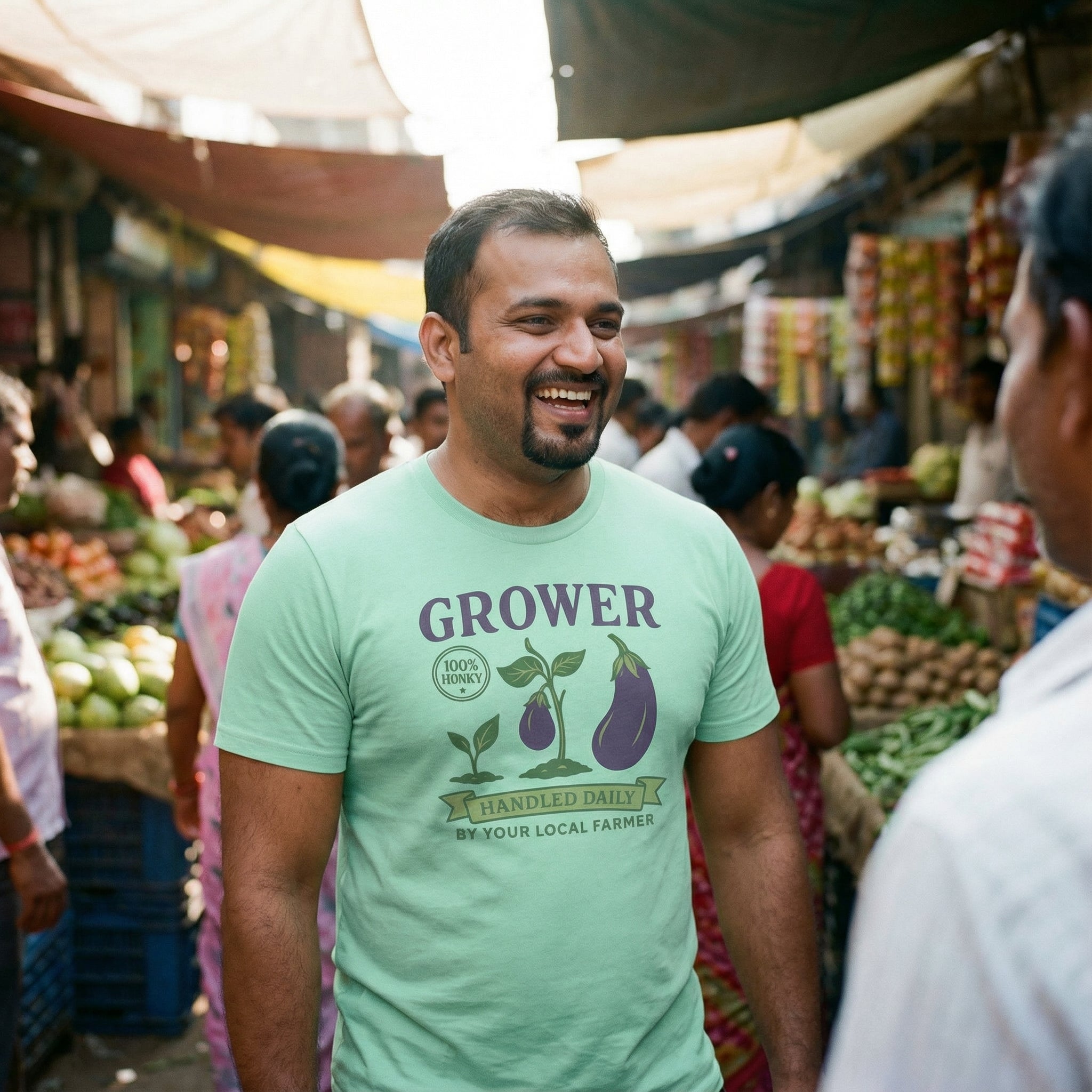 Grower Vintage Eggplant T-Shirt #color_Mint