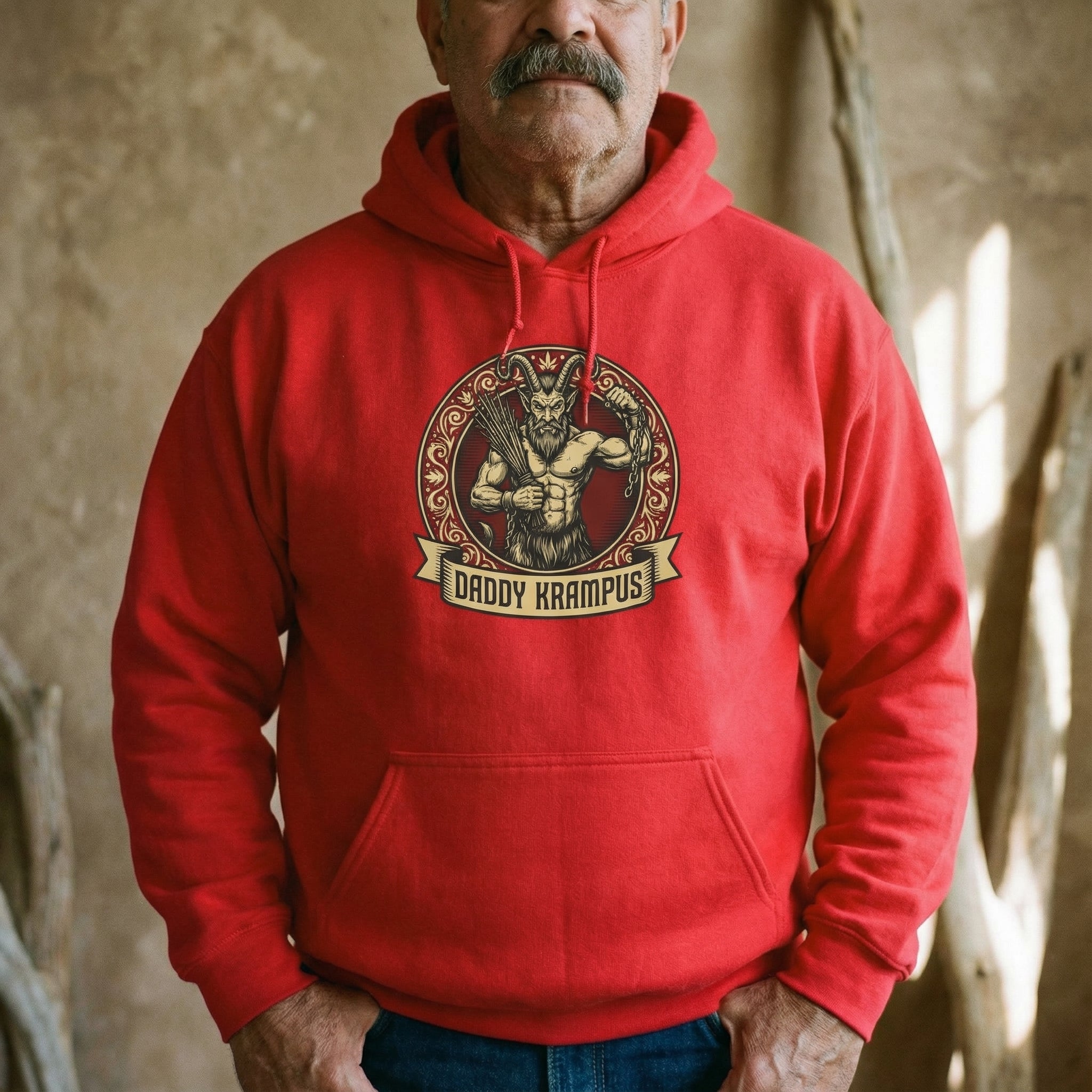 Daddy Krampus Hoodie #color_Red