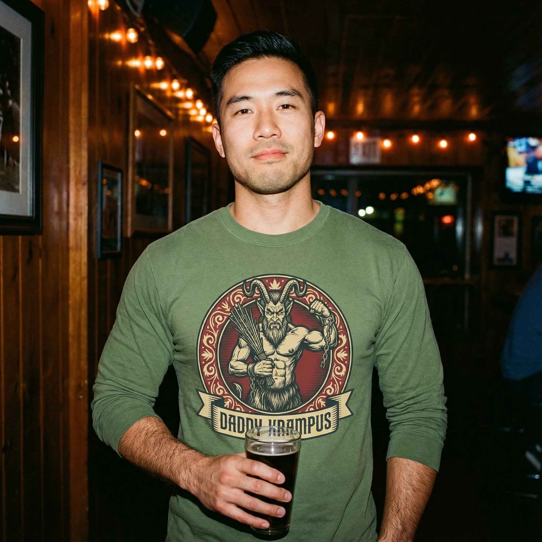 Daddy Krampus Long-Sleeve T-Shirt #color_Hemp