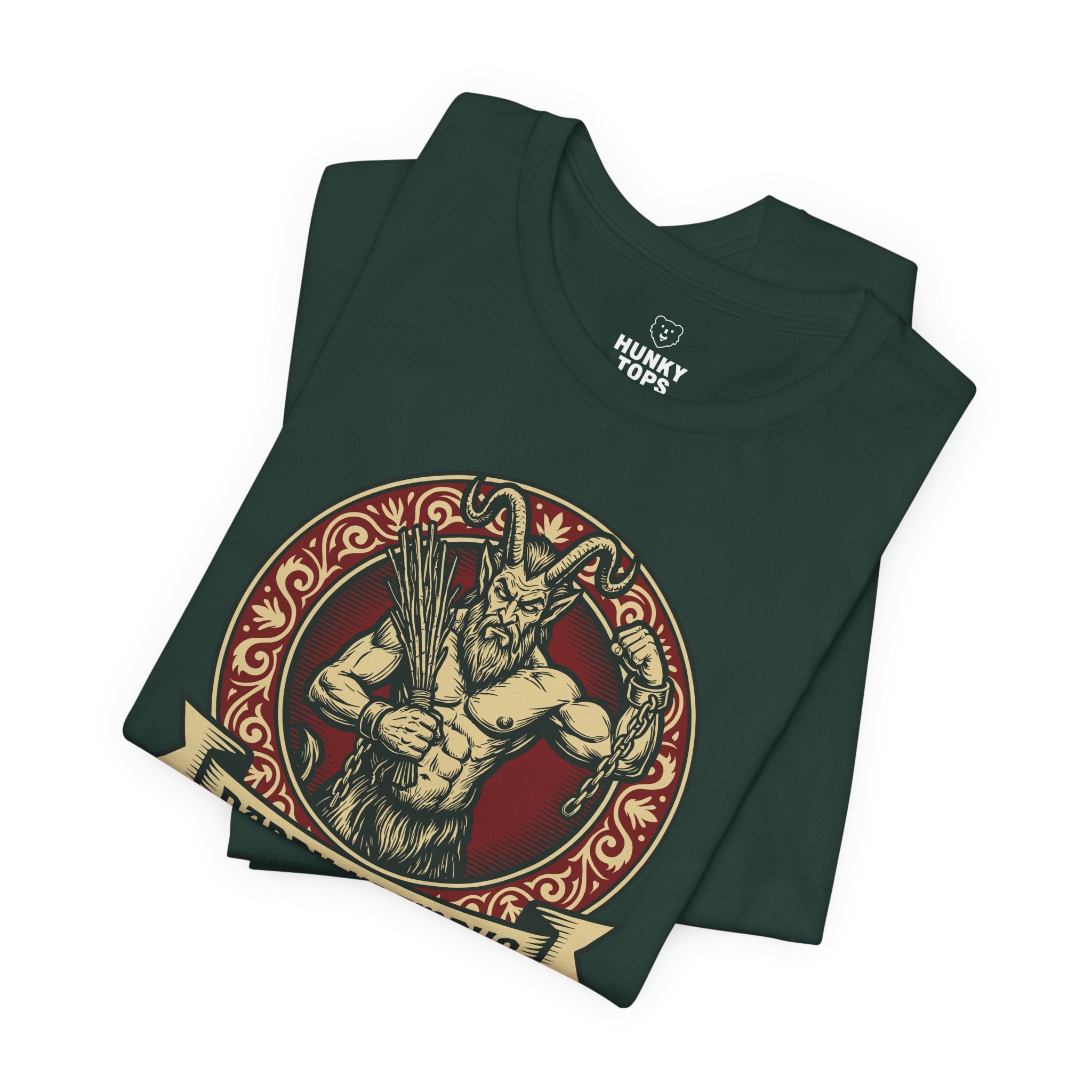Daddy Krampus T-Shirt - Hunky Tops #color_Forest