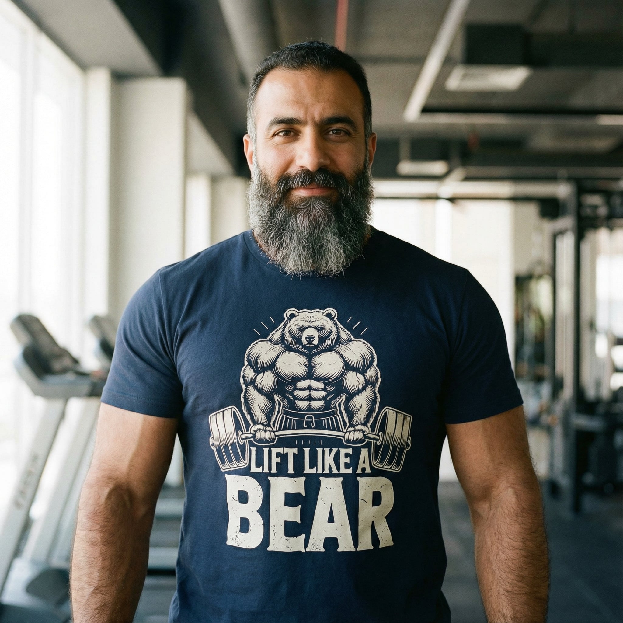 Lift Like a Bear T-Shirt #color_Navy