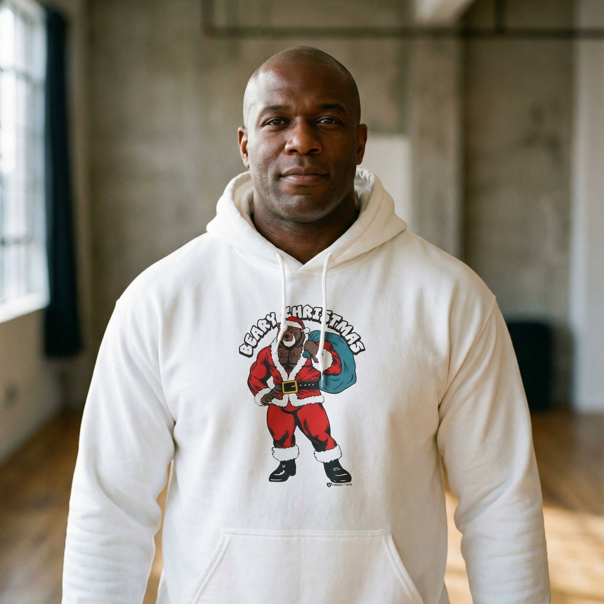 Beary Christmas Hoodie #color_White