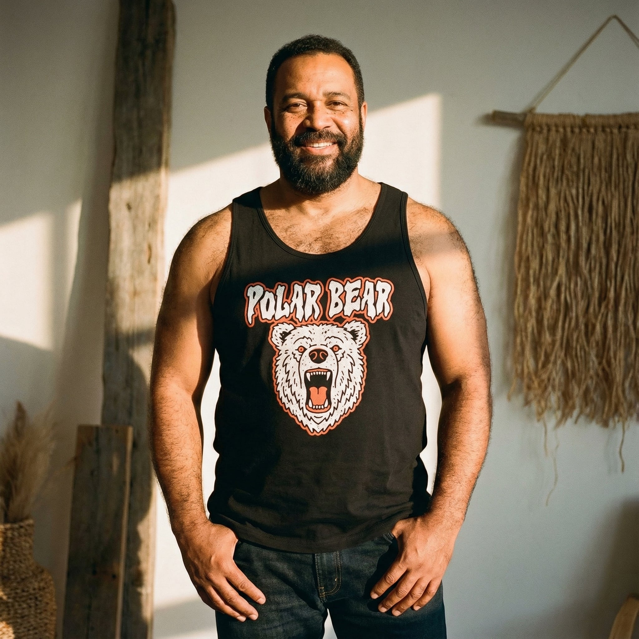 Polar Bear Tank Top #color_Black