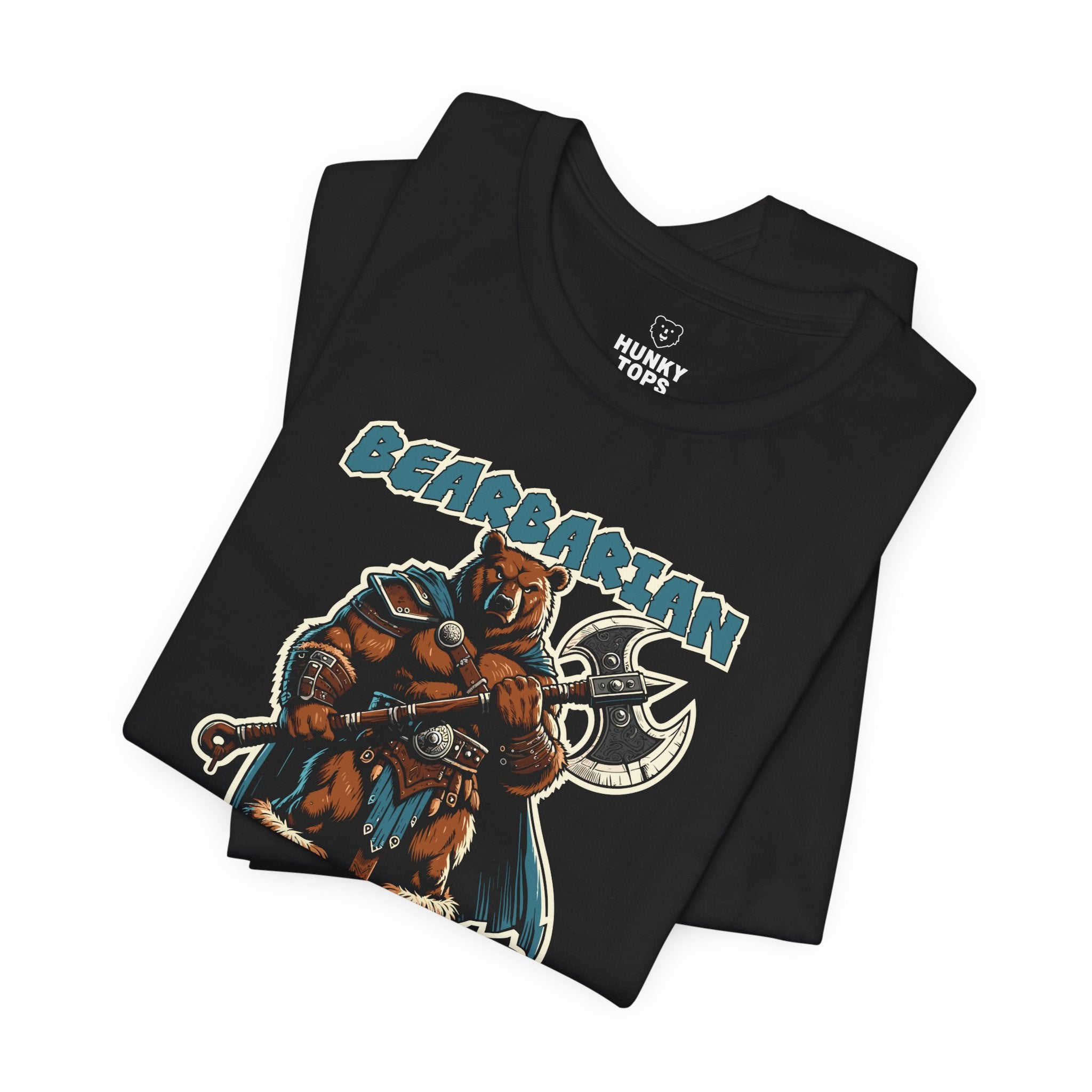 Bearbarian Warrior T-Shirt - Hunky Tops #color_Black
