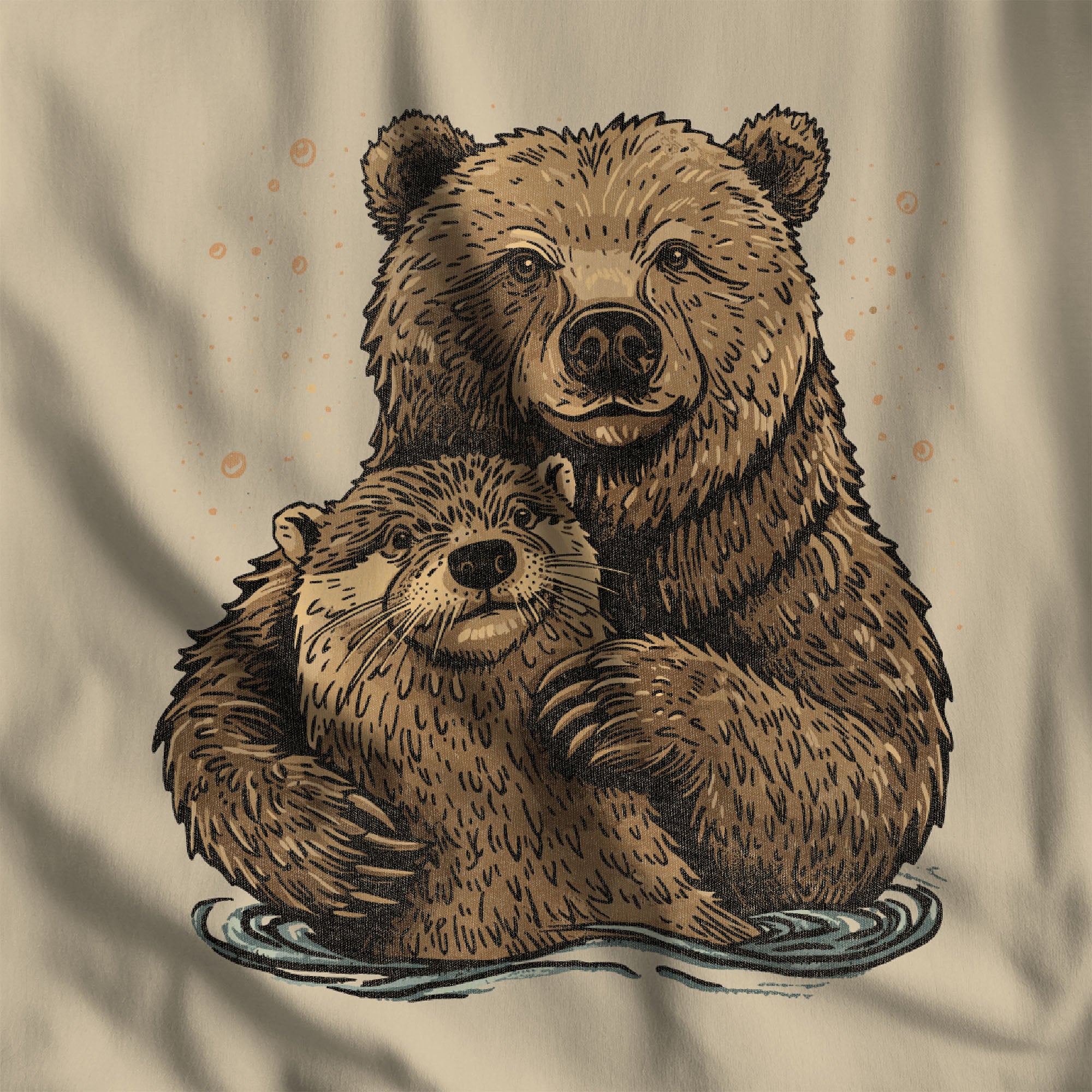 Bear + Otter Sweatshirt - Hunky Tops #color_Sand