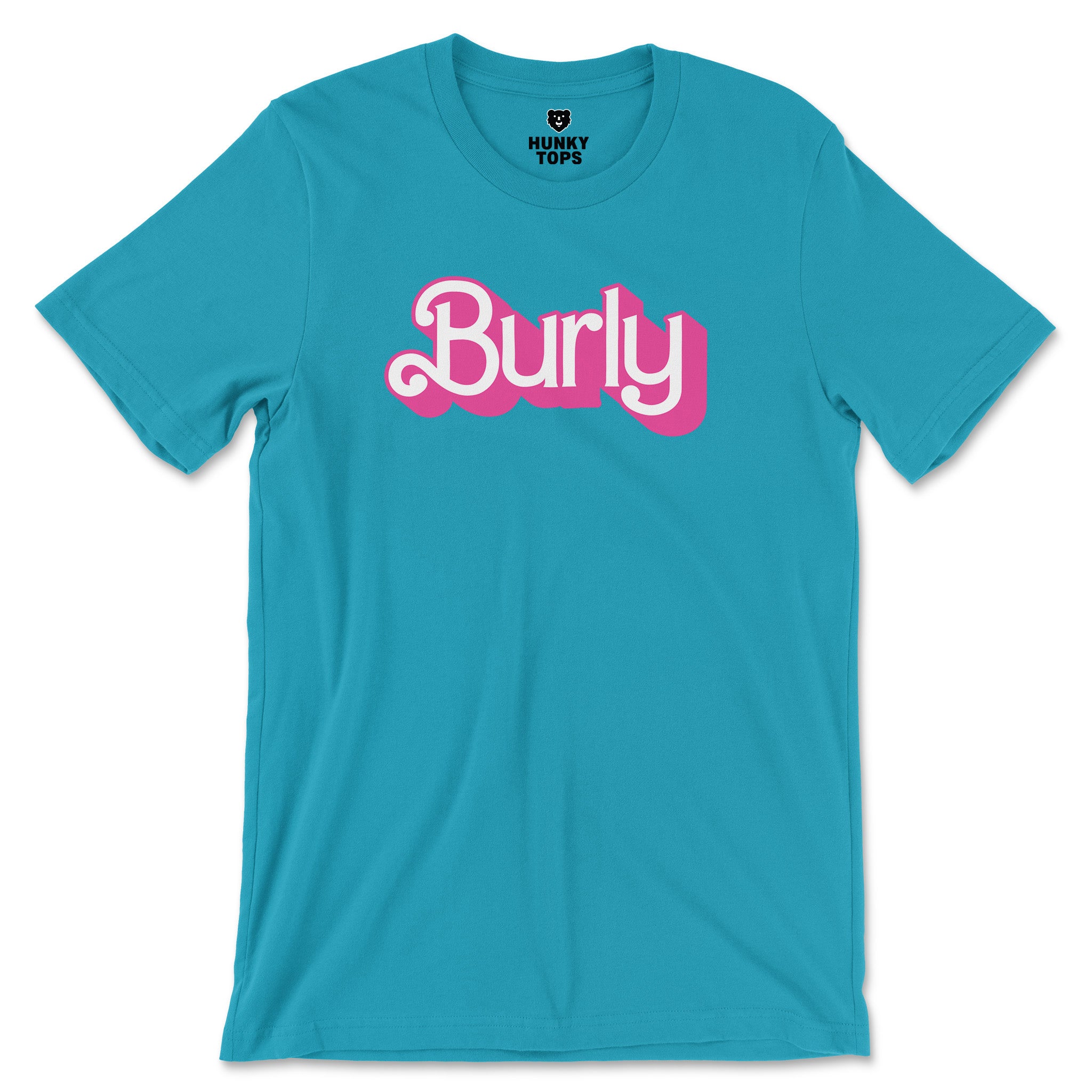 Burly T-Shirt - Celebrating Strength and Charm - Hunky Tops #color_Aqua