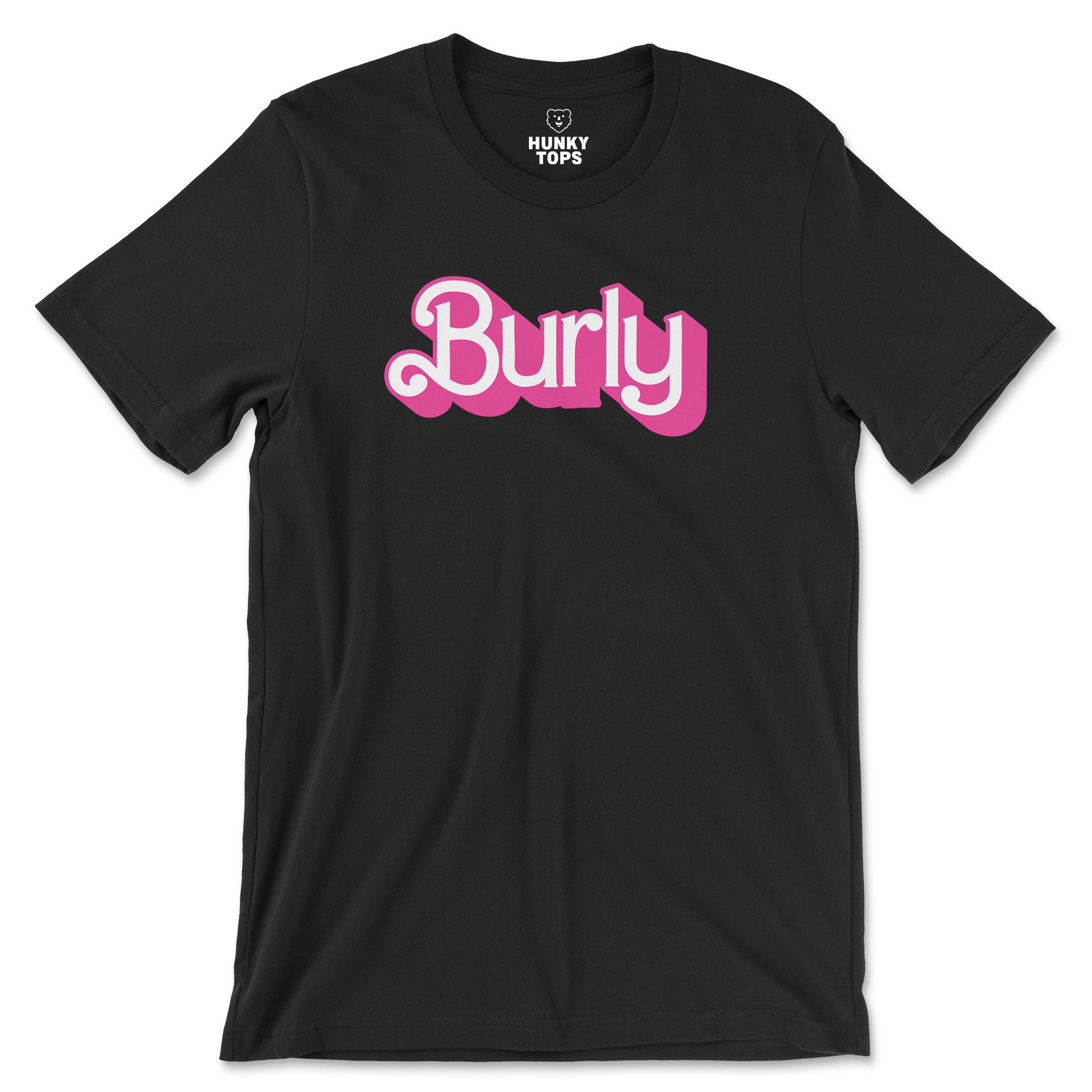 Burly T-Shirt - Celebrating Strength and Charm - Hunky Tops #color_Black