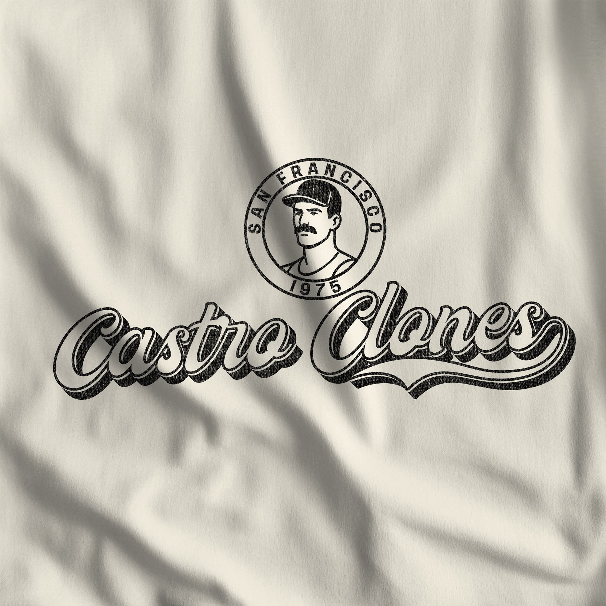 Castro Clones Gay Ringer T-Shirt - Hunky Tops #color_Natural/Black