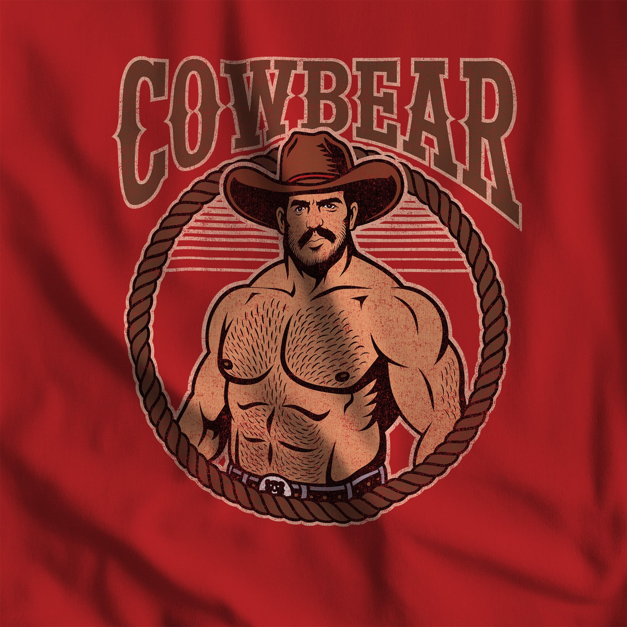 Cowbear Tank Top - Hunky Tops #color_Red