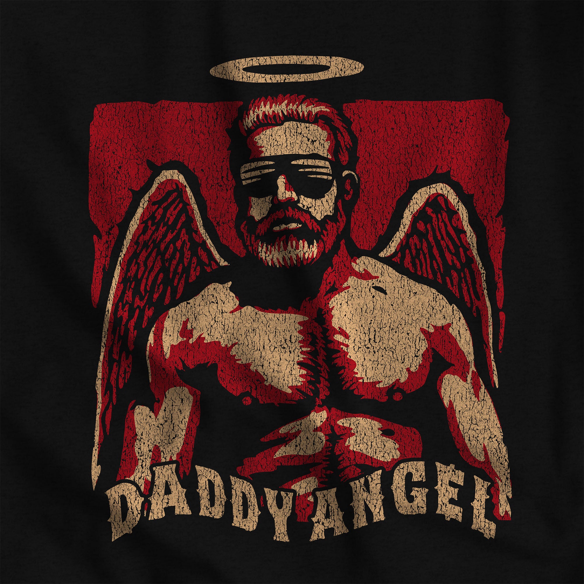 Daddy Angel T-Shirt - Hunky Tops #color_Black Heather