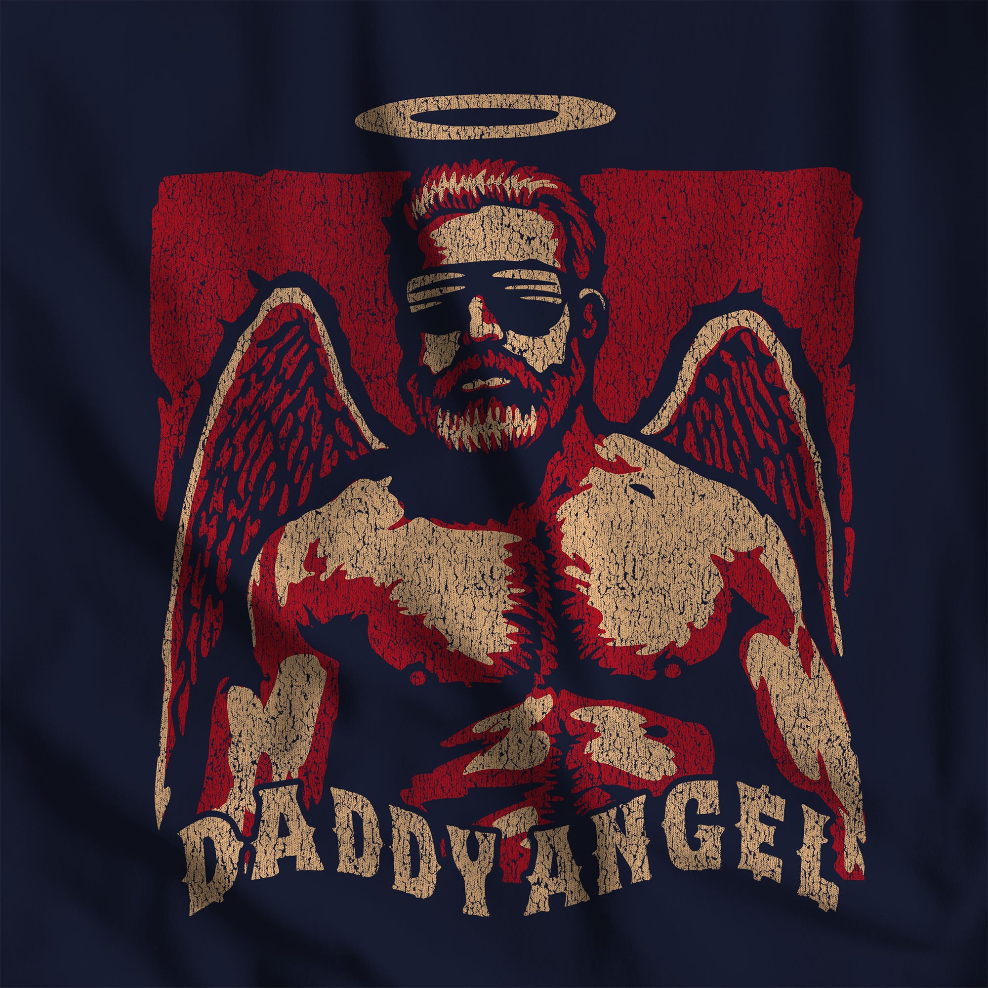 Daddy Angel T-Shirt - Hunky Tops #color_Navy